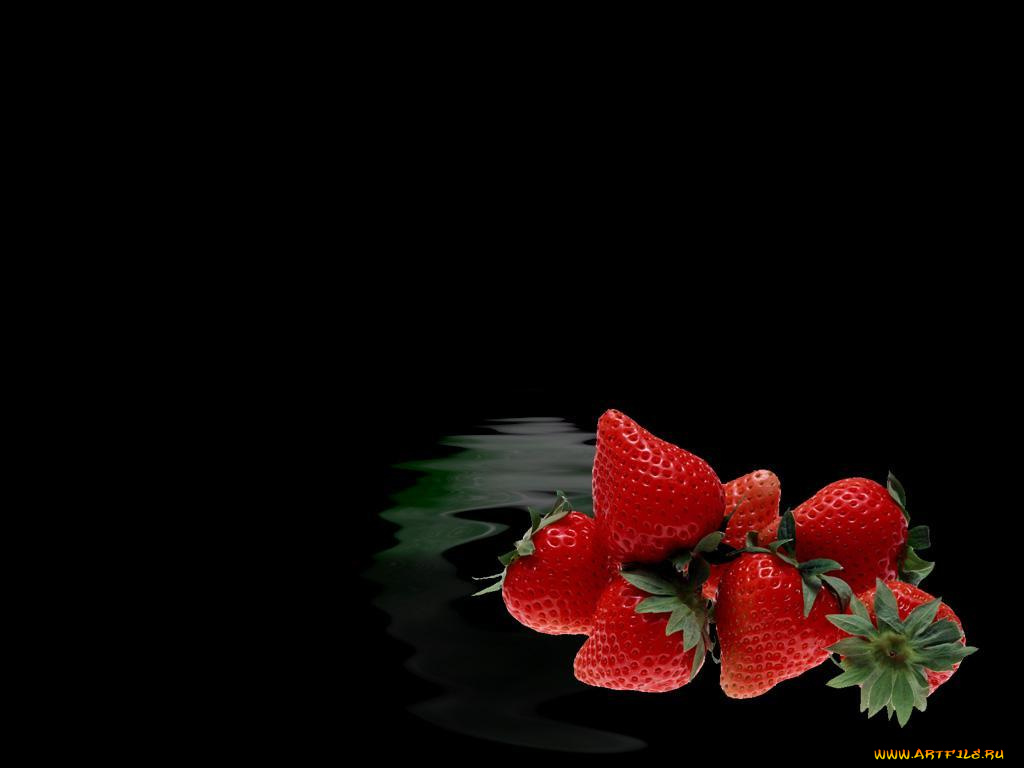 еда, клубника, земляника