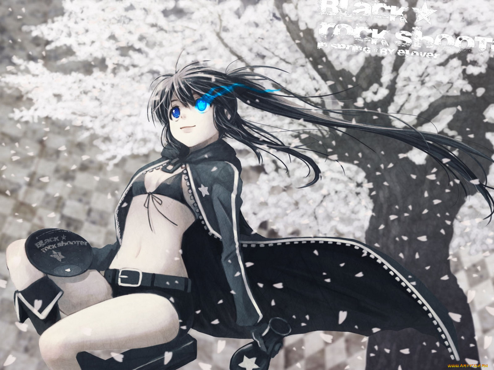 аниме, black, rock, shooter