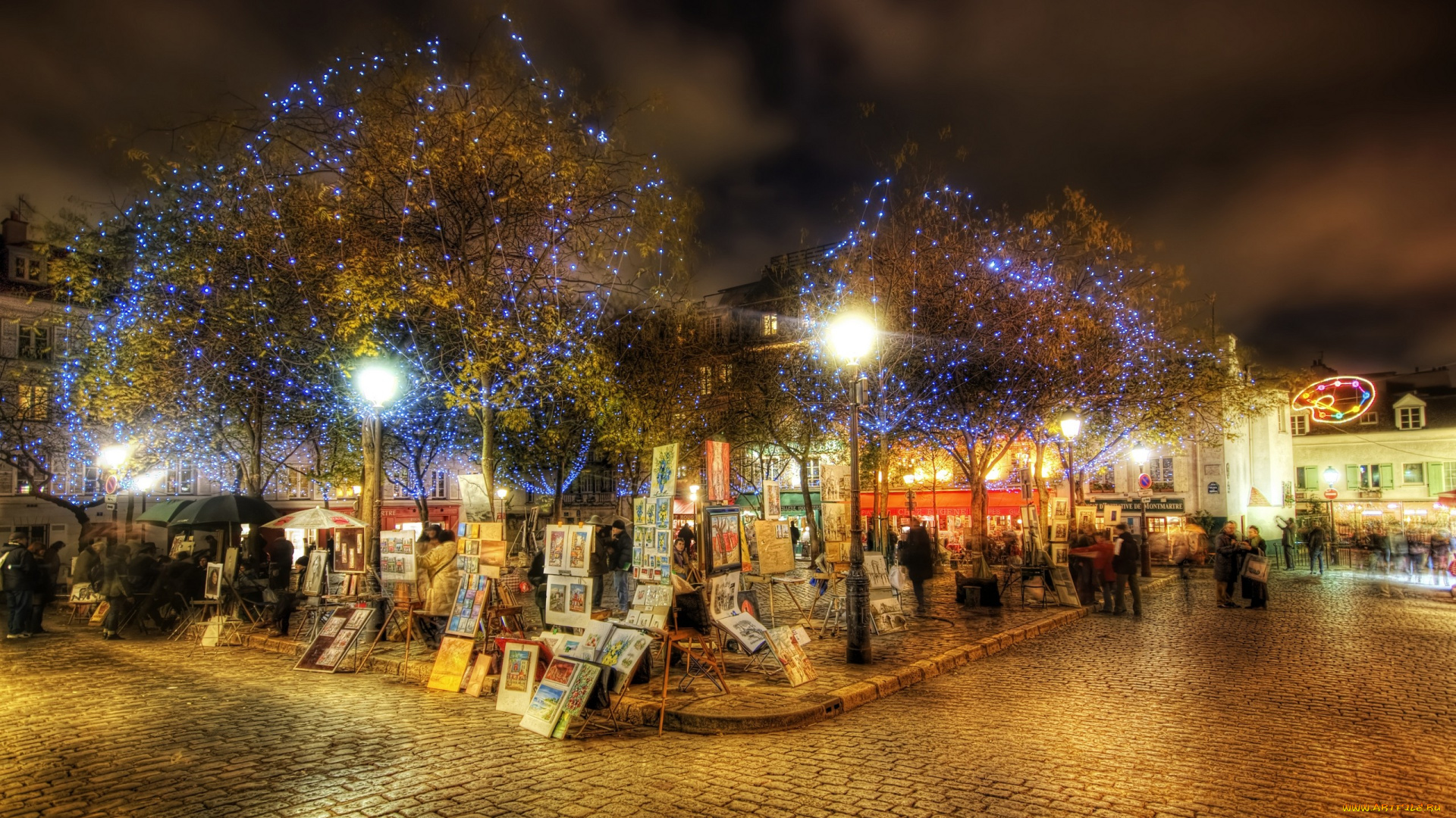 montmartre, in, paris, города, париж, франция