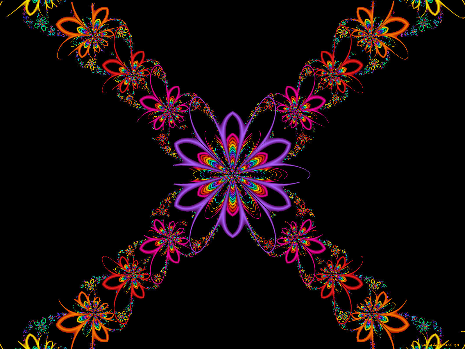 3д, графика, fractal, фракталы, тёмный, узор