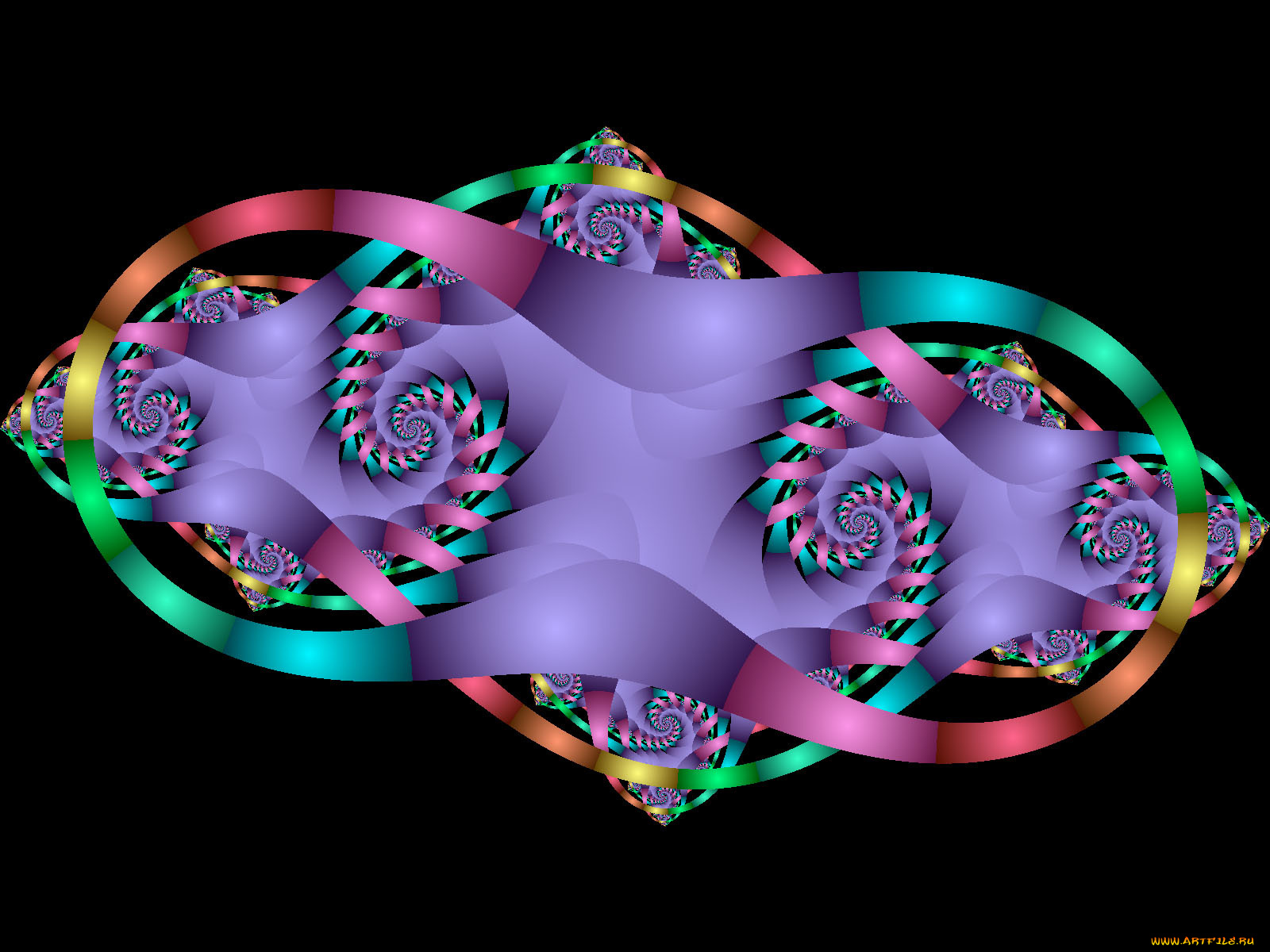 3д, графика, fractal, фракталы, тёмный, узор