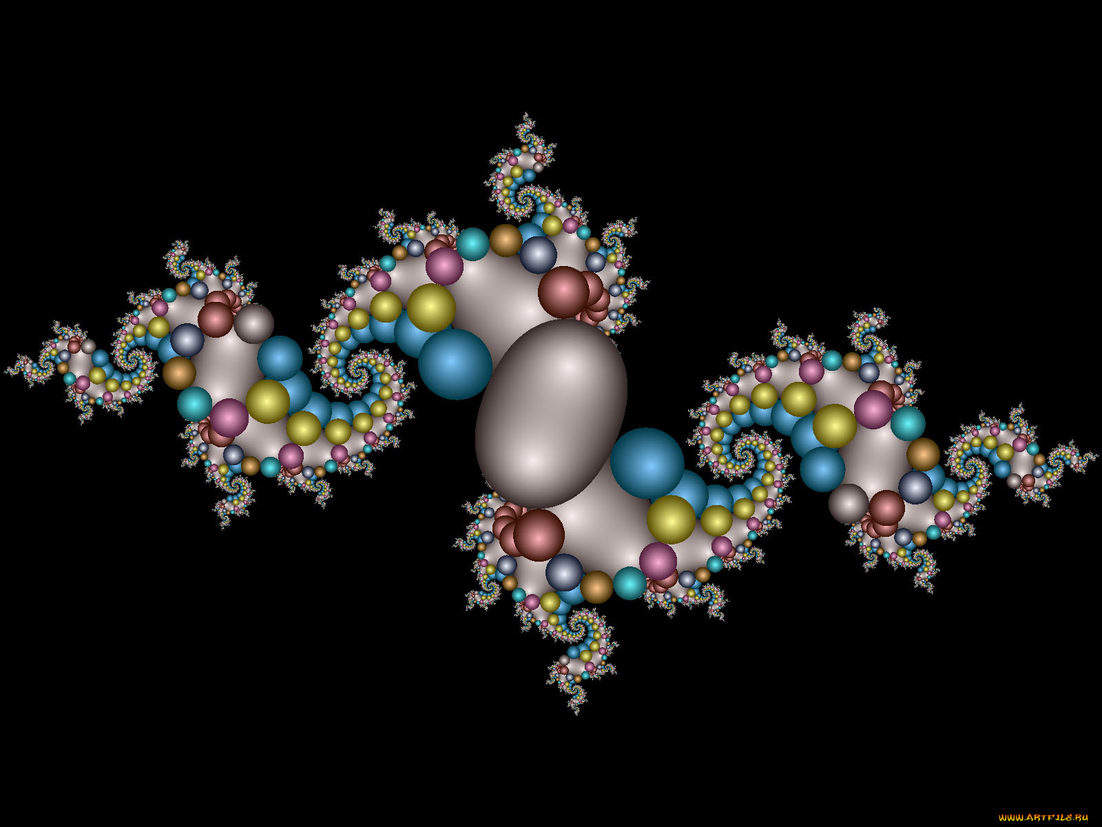 3д, графика, fractal, фракталы, тёмный, узор, фрактал