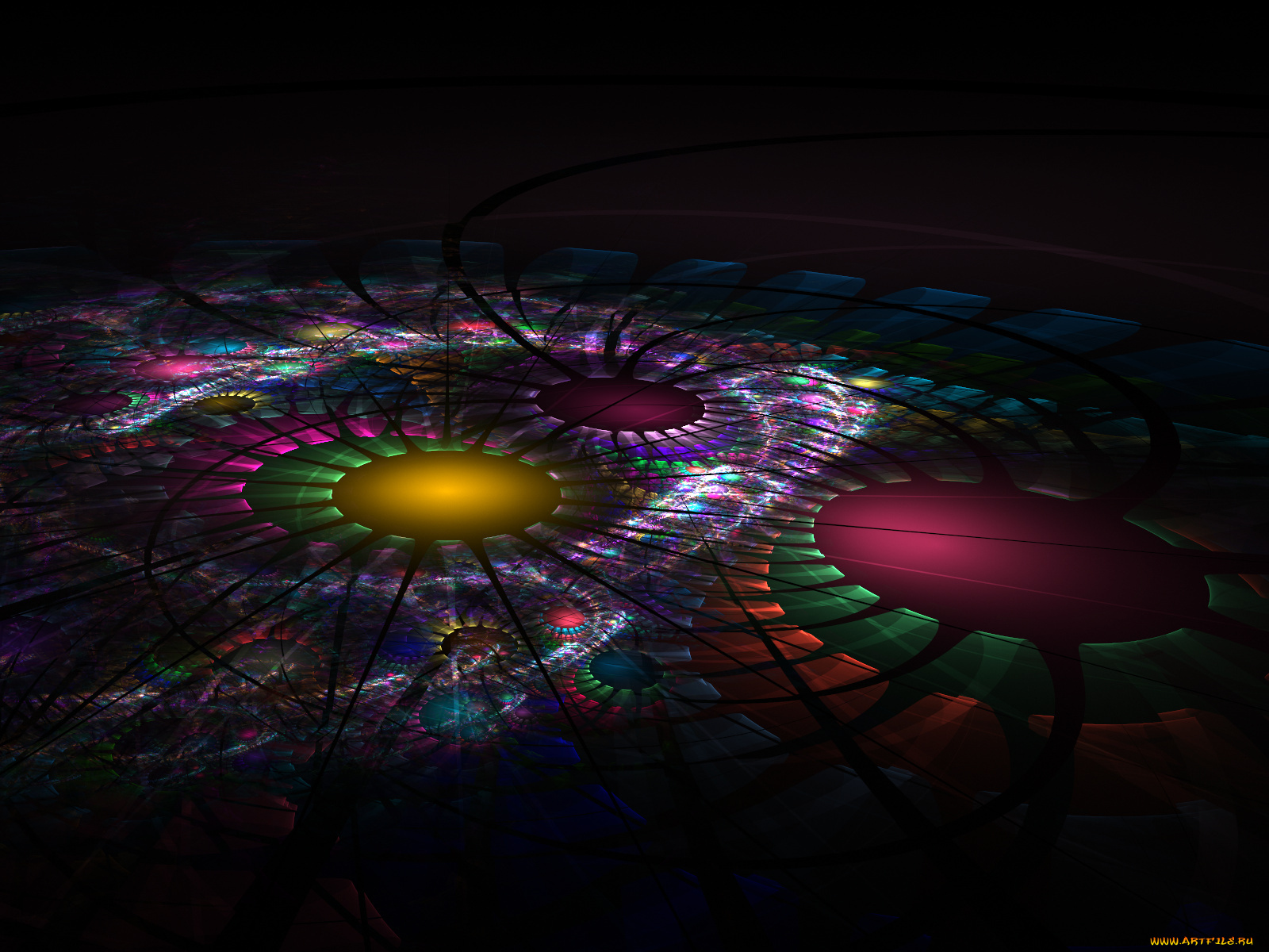 3д, графика, fractal, фракталы, узор, тёмный