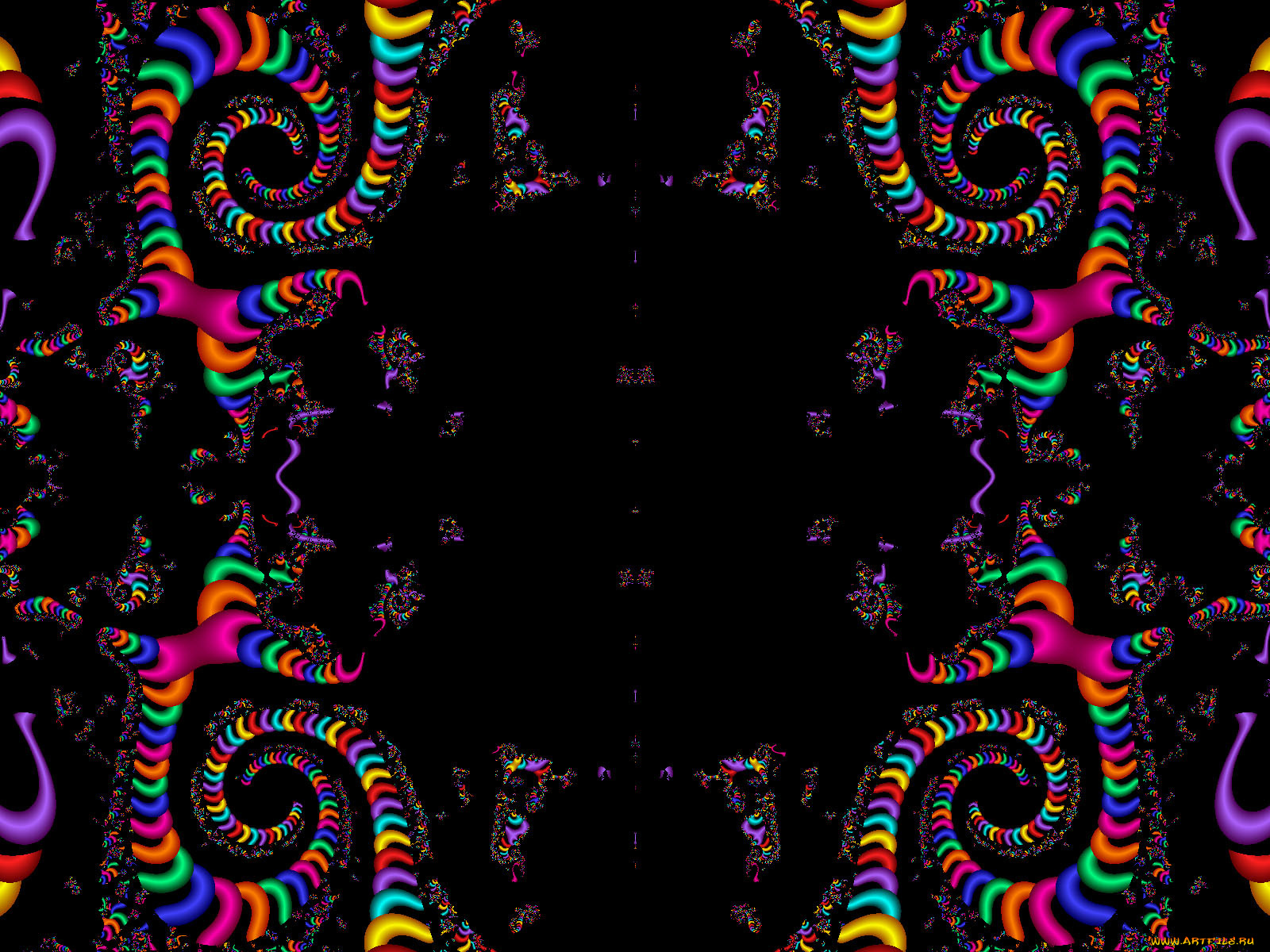 3д, графика, fractal, фракталы, узор, тёмный