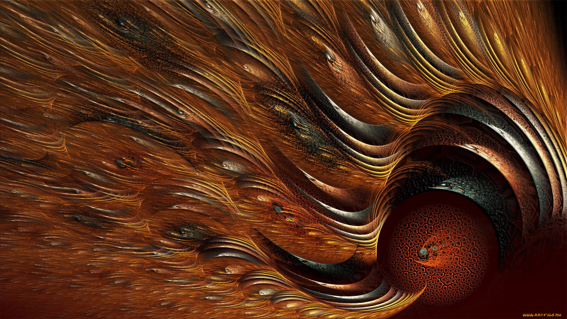 3д, графика, fractal, фракталы, узор, тёмный