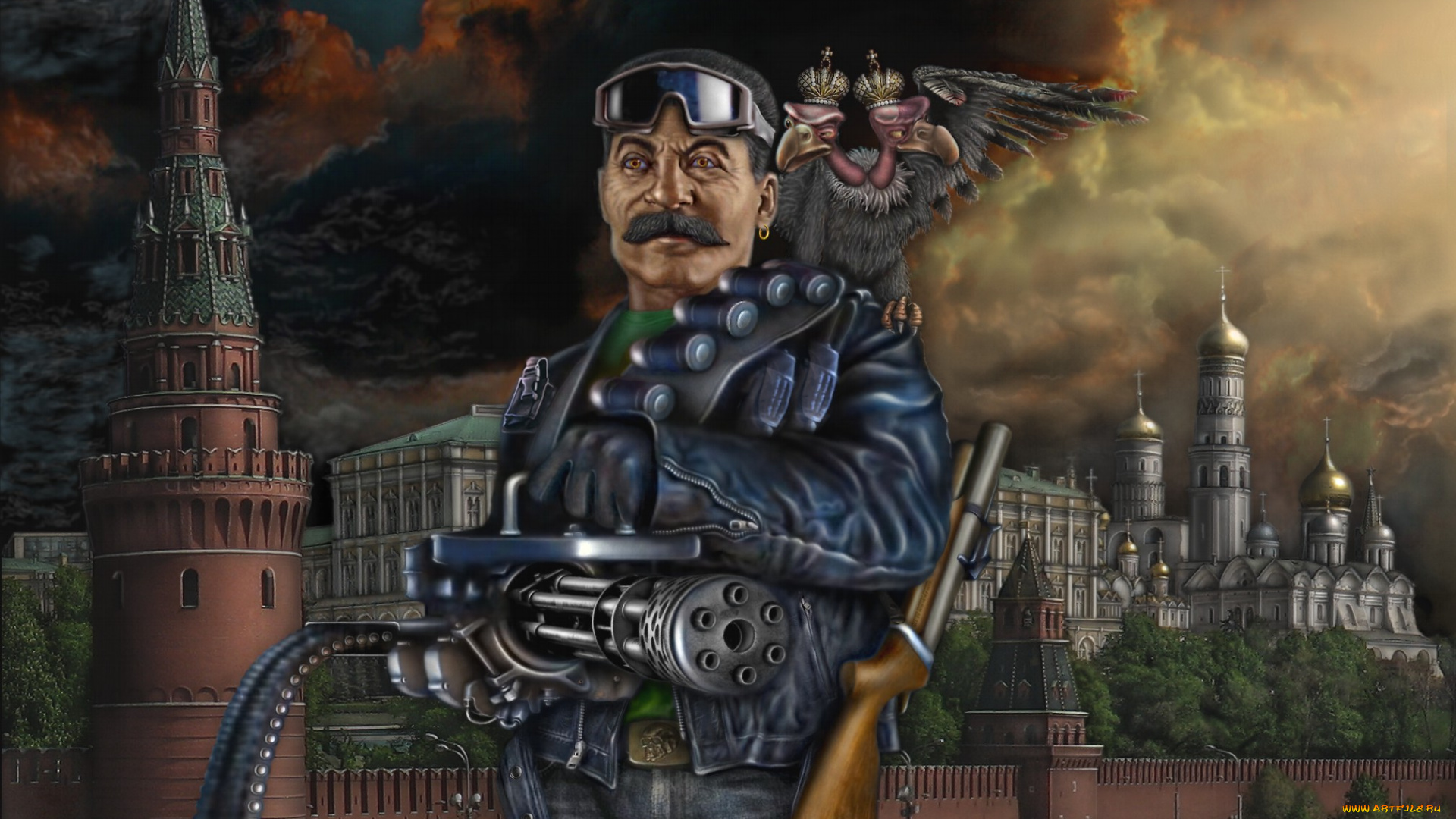 зачистка, юмор, приколы, сталин, пулемет