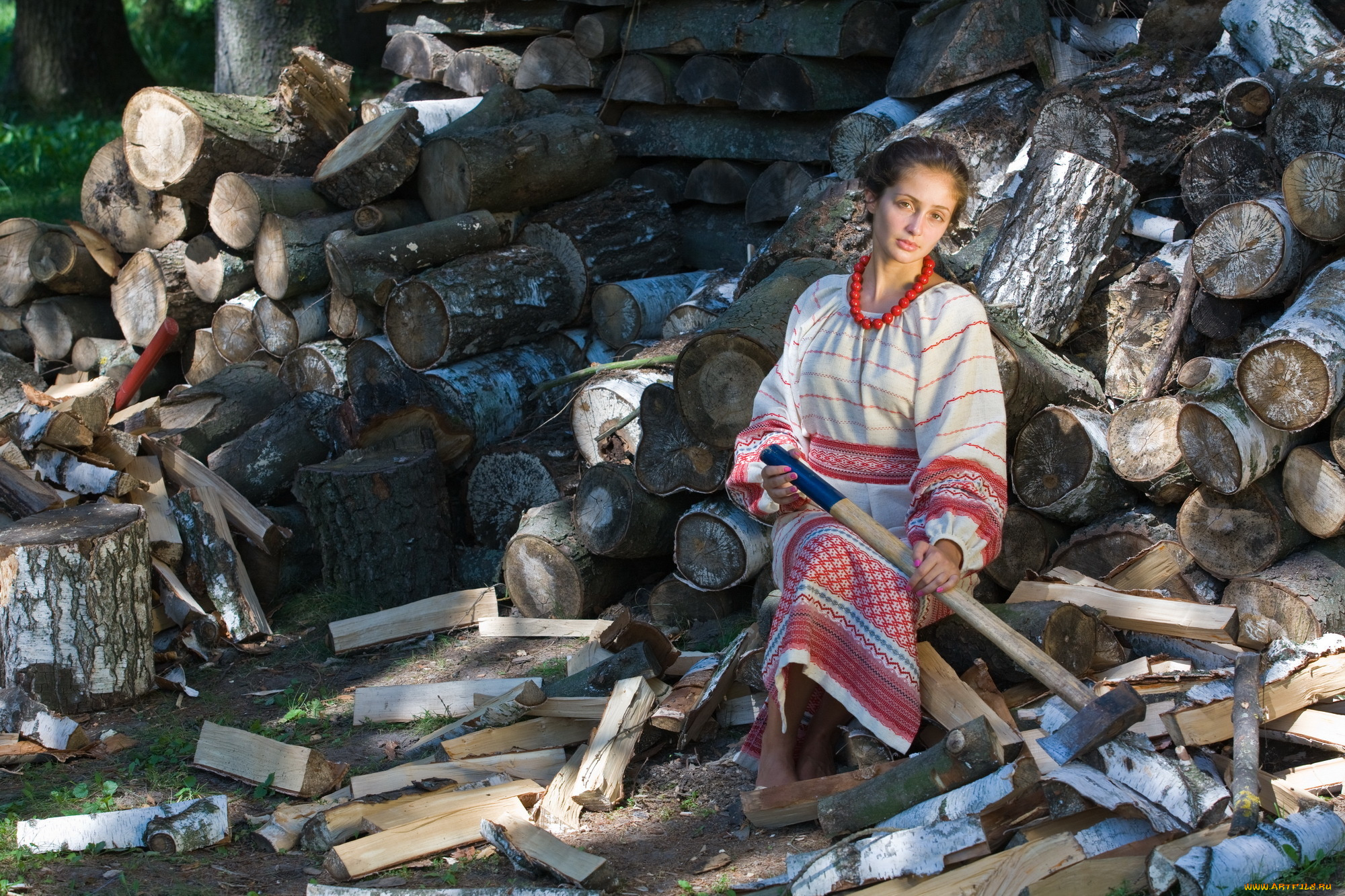 -Unsort, Брюнетки, Шатенки, девушки, unsort, брюнетки, шатенки, топор, дрова