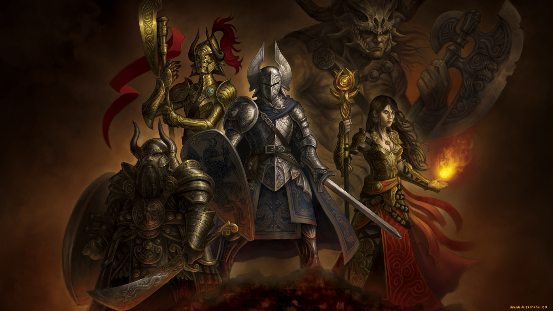 видео, игры, guild, wars, мечи, шлем, доспехи, воители