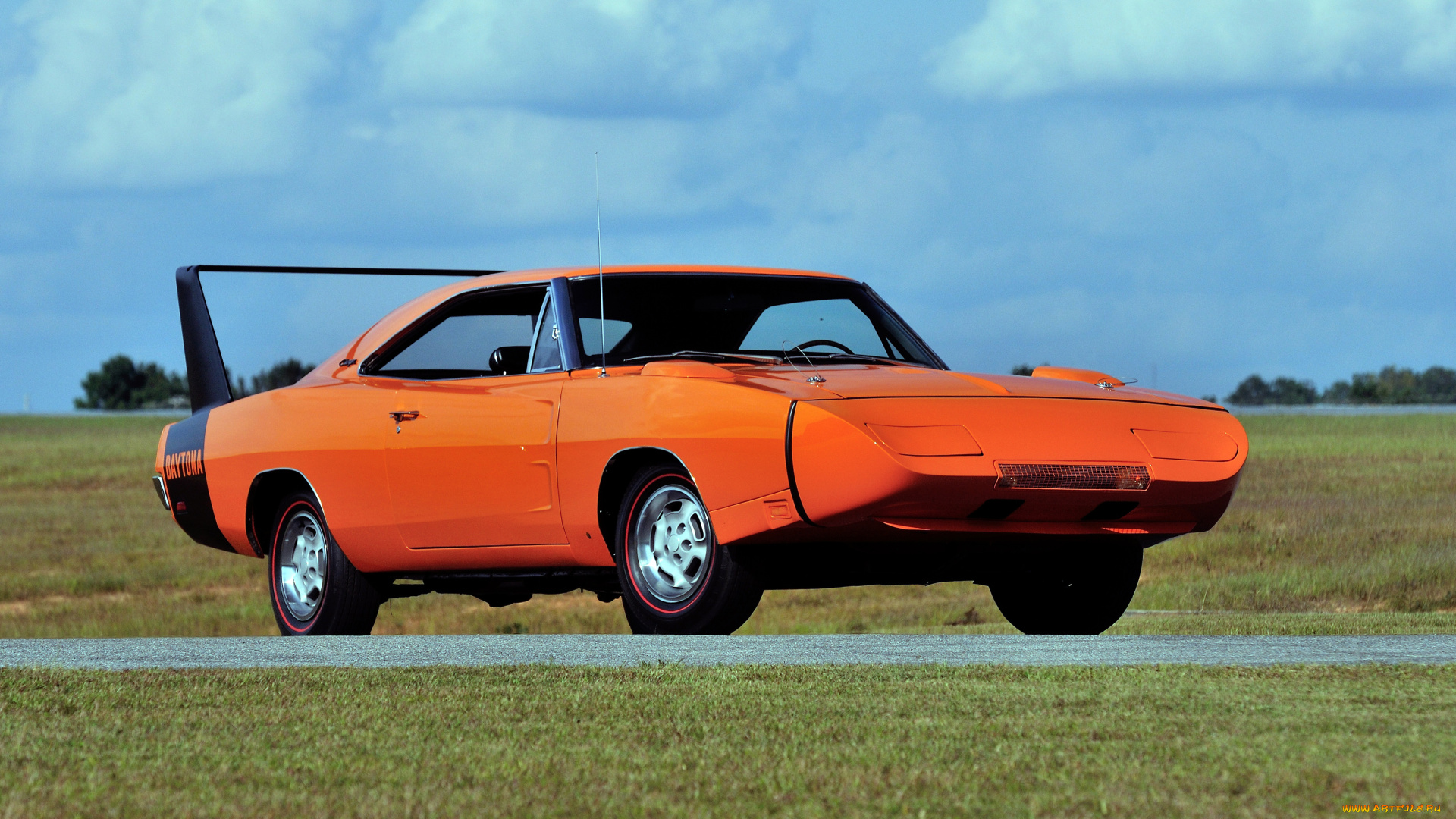 автомобили, dodge, orange, bee, super, daytona