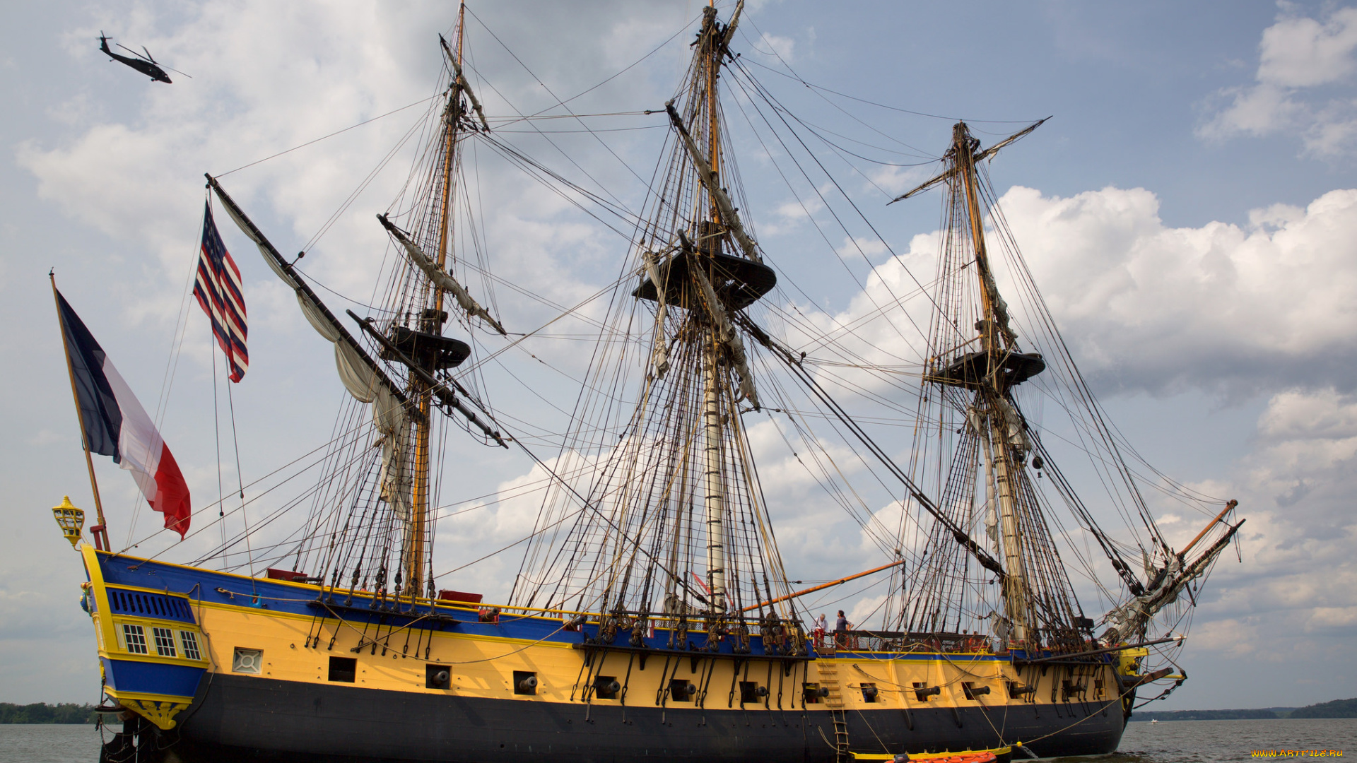 hermione, корабли, парусники, фрегат