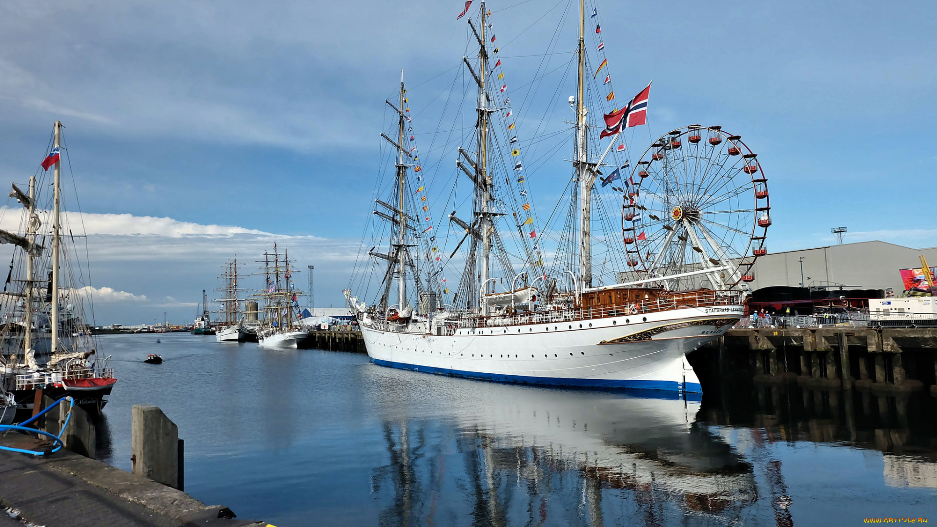 tall, ships, belfast, 2015, корабли, парусники, паруса, мачты, причал, порт