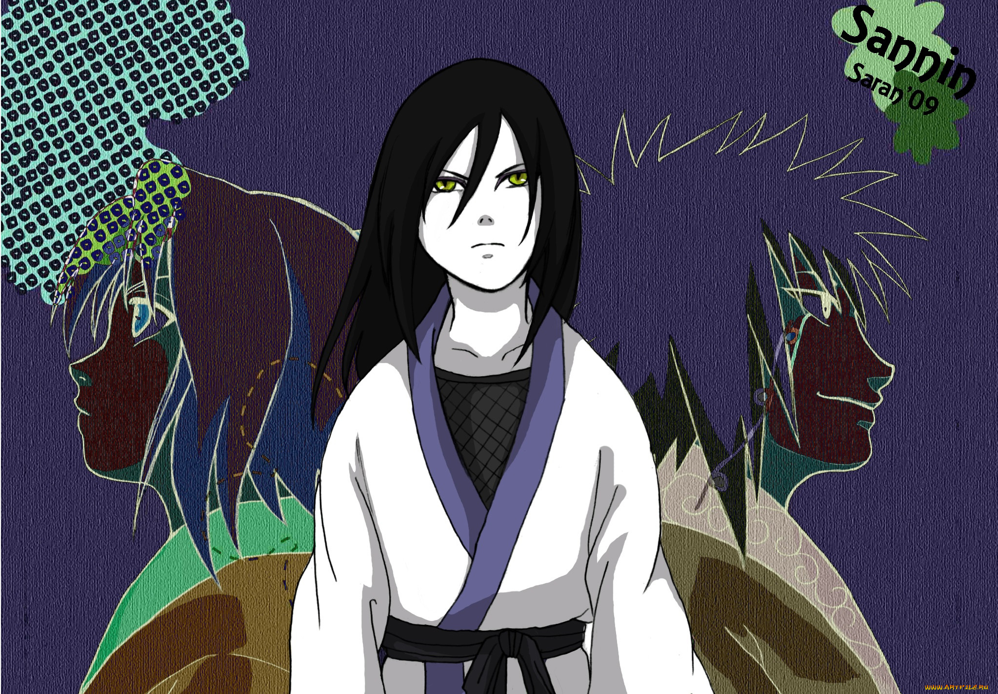 разное, арты, орочимару, арт, наруто