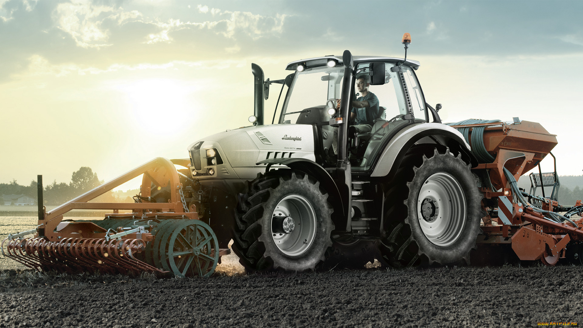 техника, тракторы, lamborghini