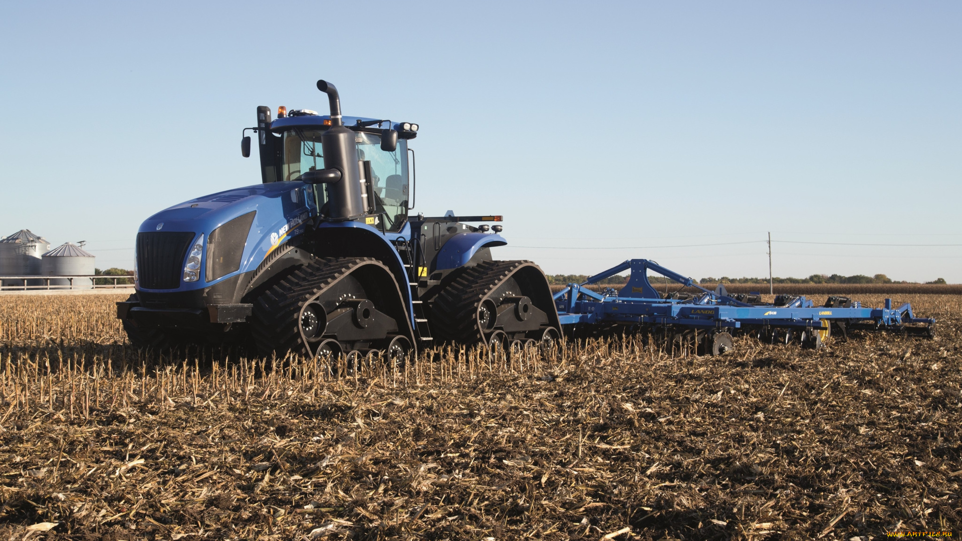 техника, тракторы, на, гусенецах, new, holland