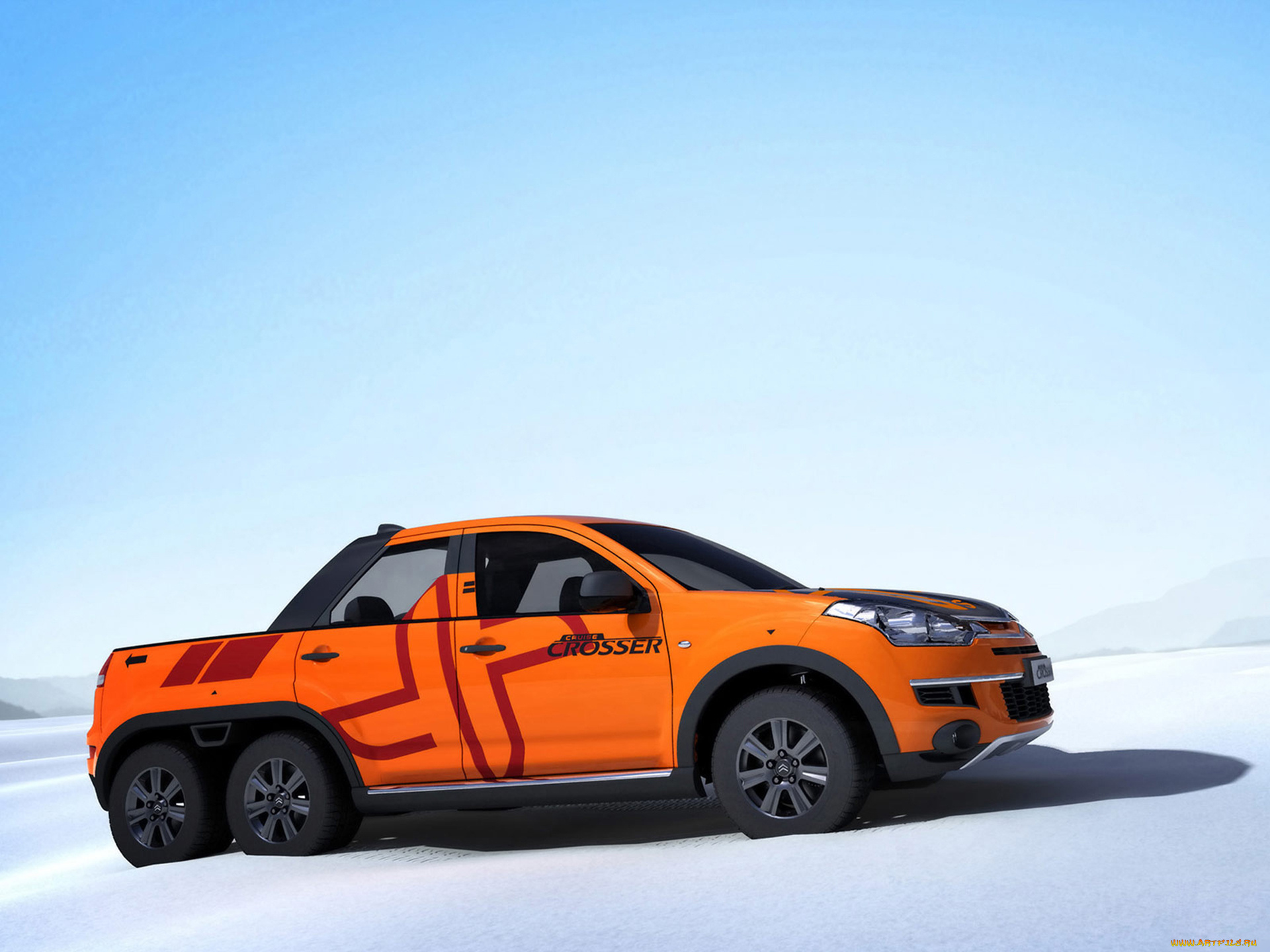 citroen, cruise, crosser, concept, 2007, автомобили, 3д, citroen, cruise, crosser, concept, 2007