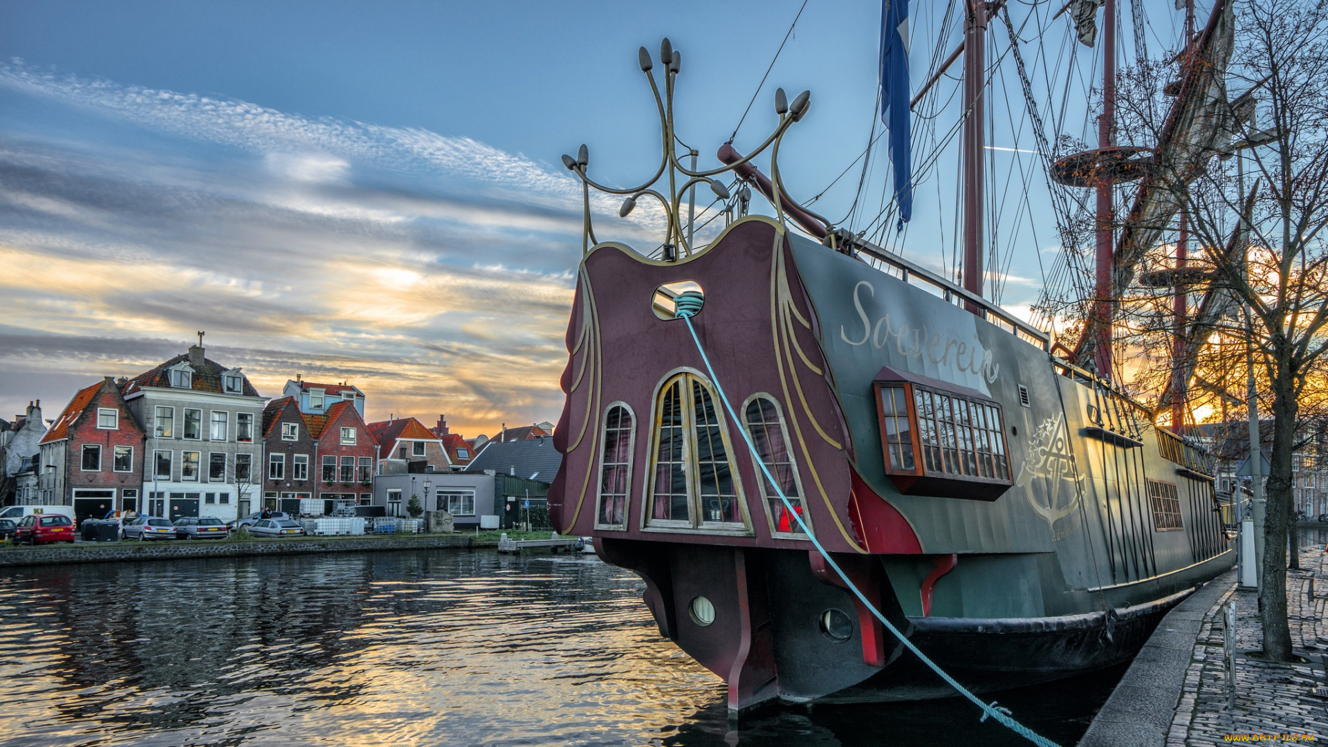 корабли, парусники, мачты, паруса