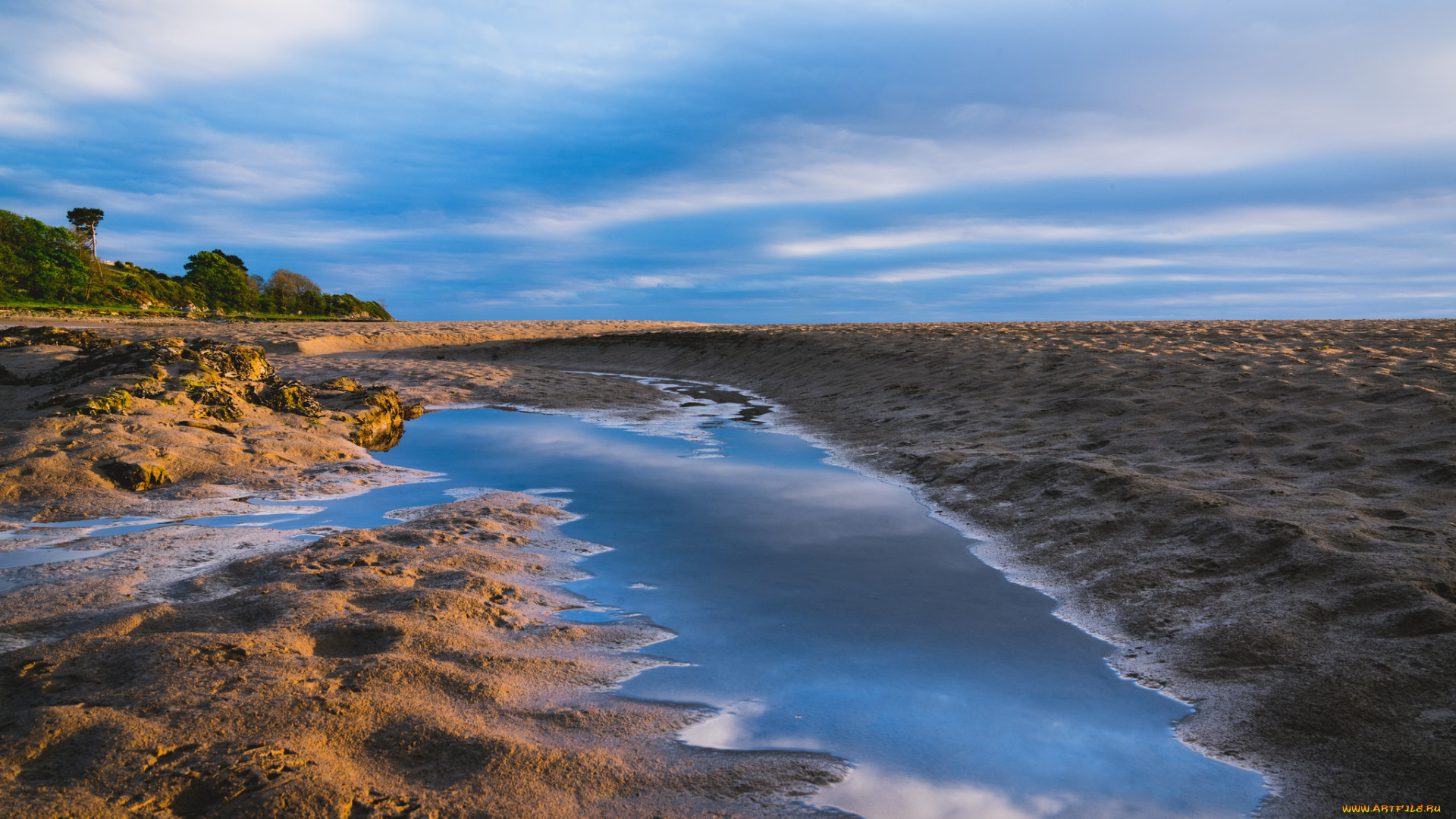 природа, побережье, простор