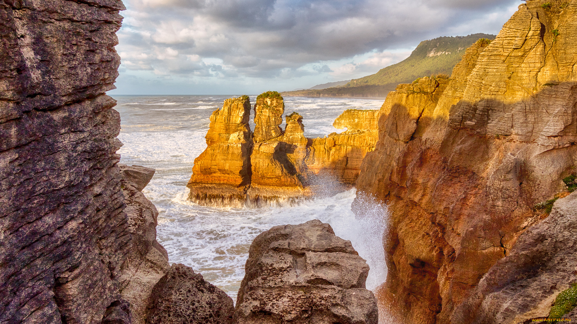 природа, побережье, простор