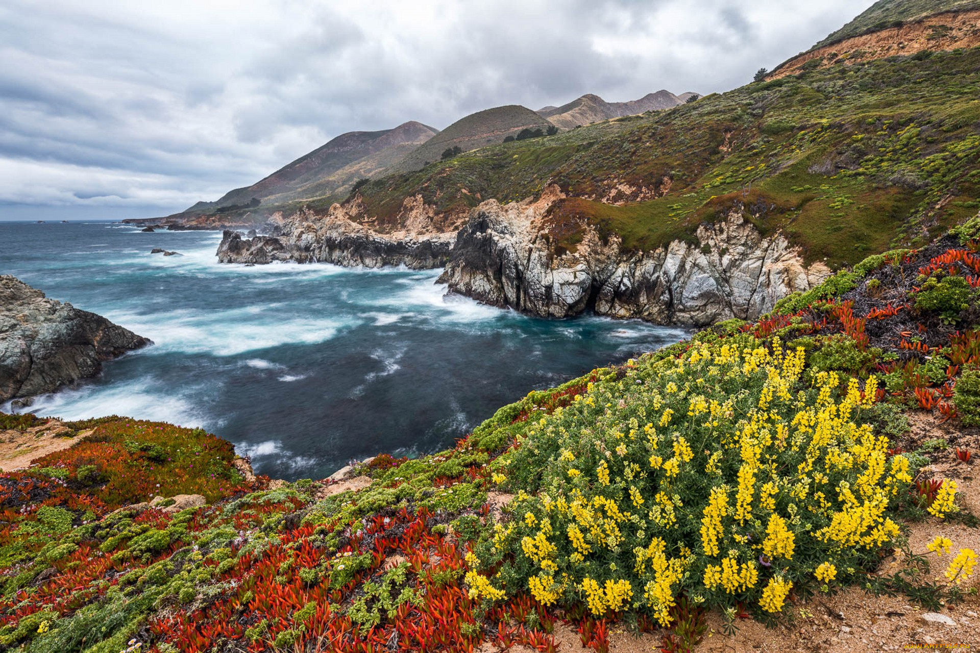 природа, побережье, простор