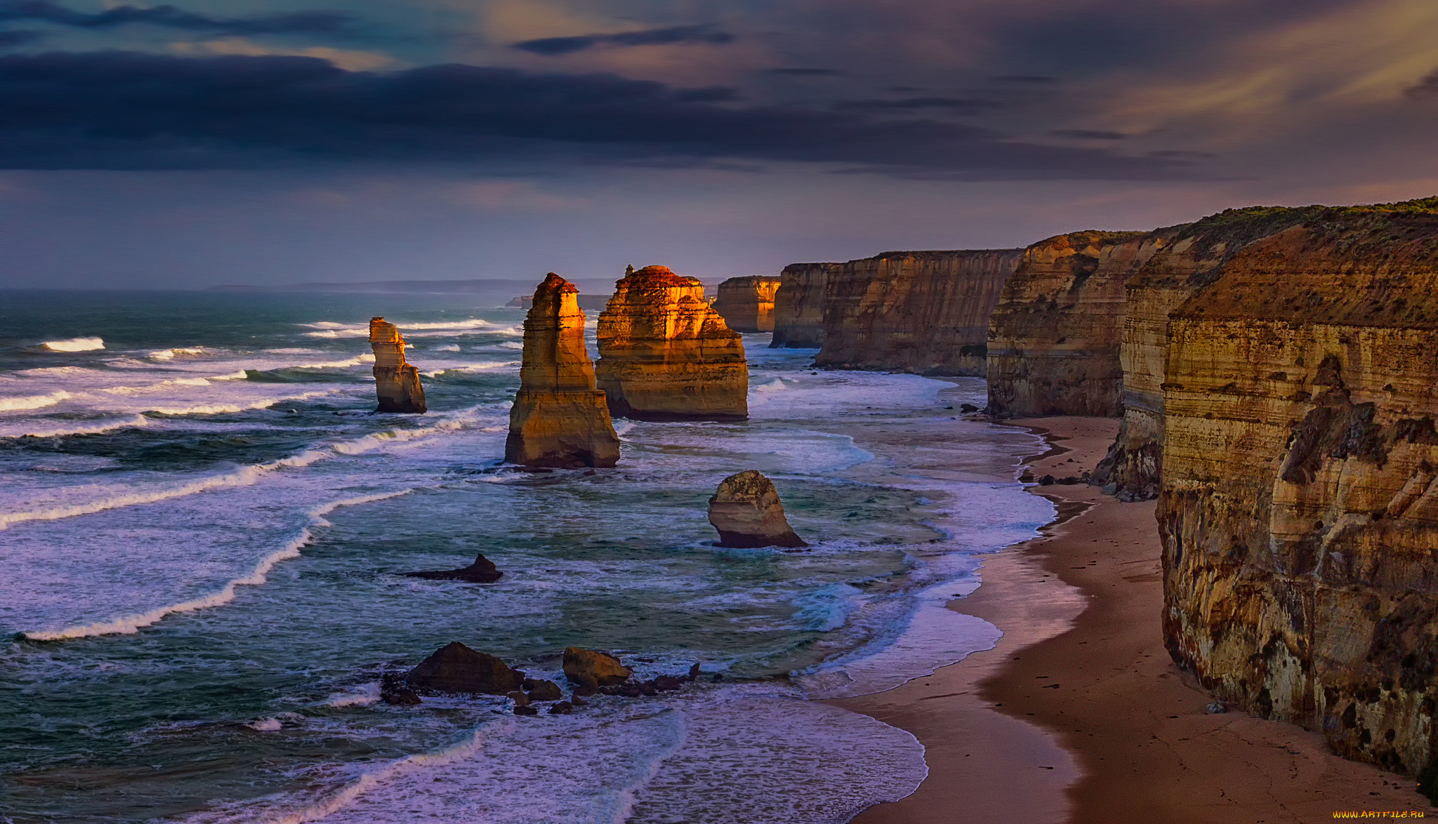 природа, побережье, простор