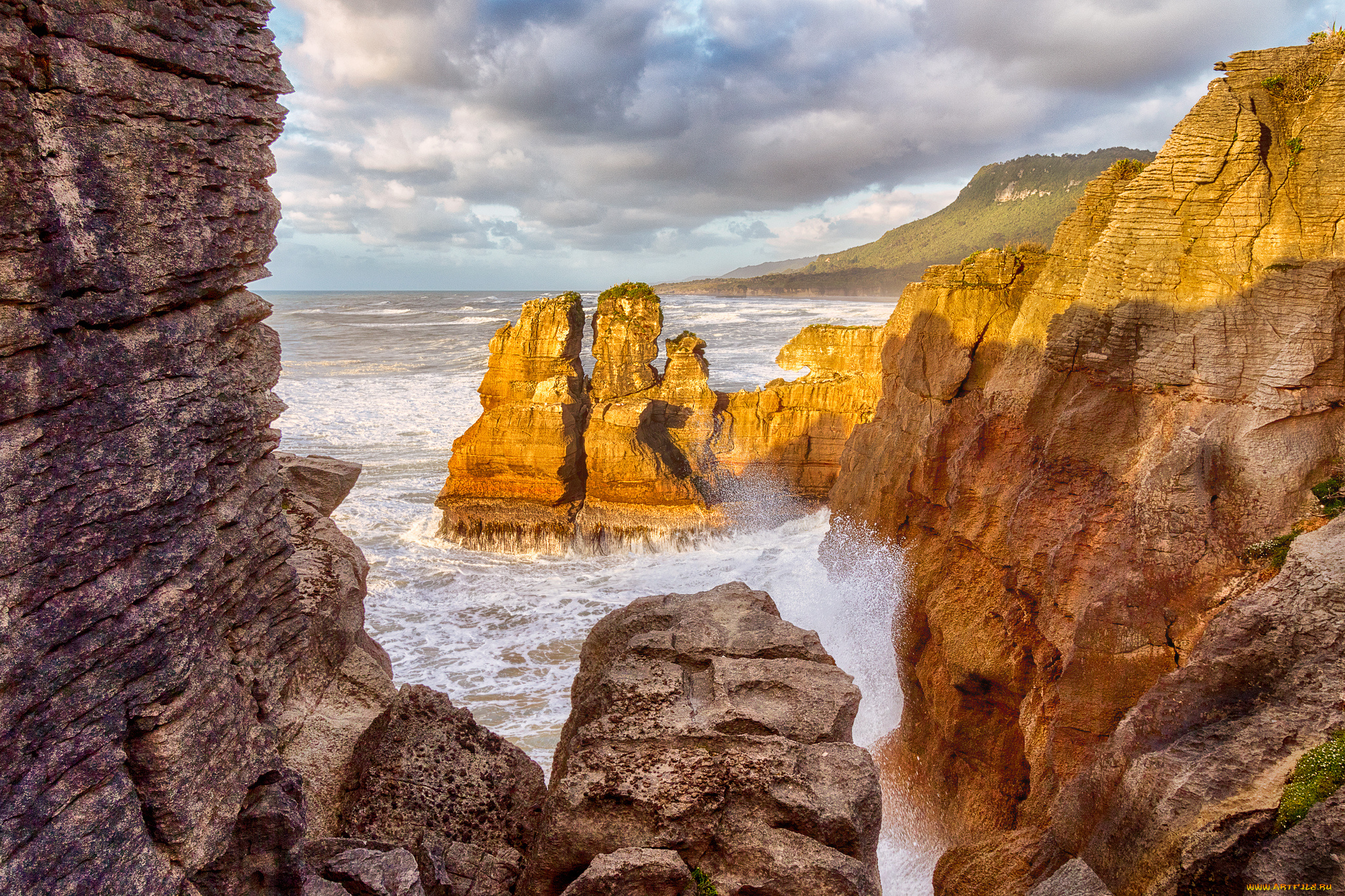 природа, побережье, простор