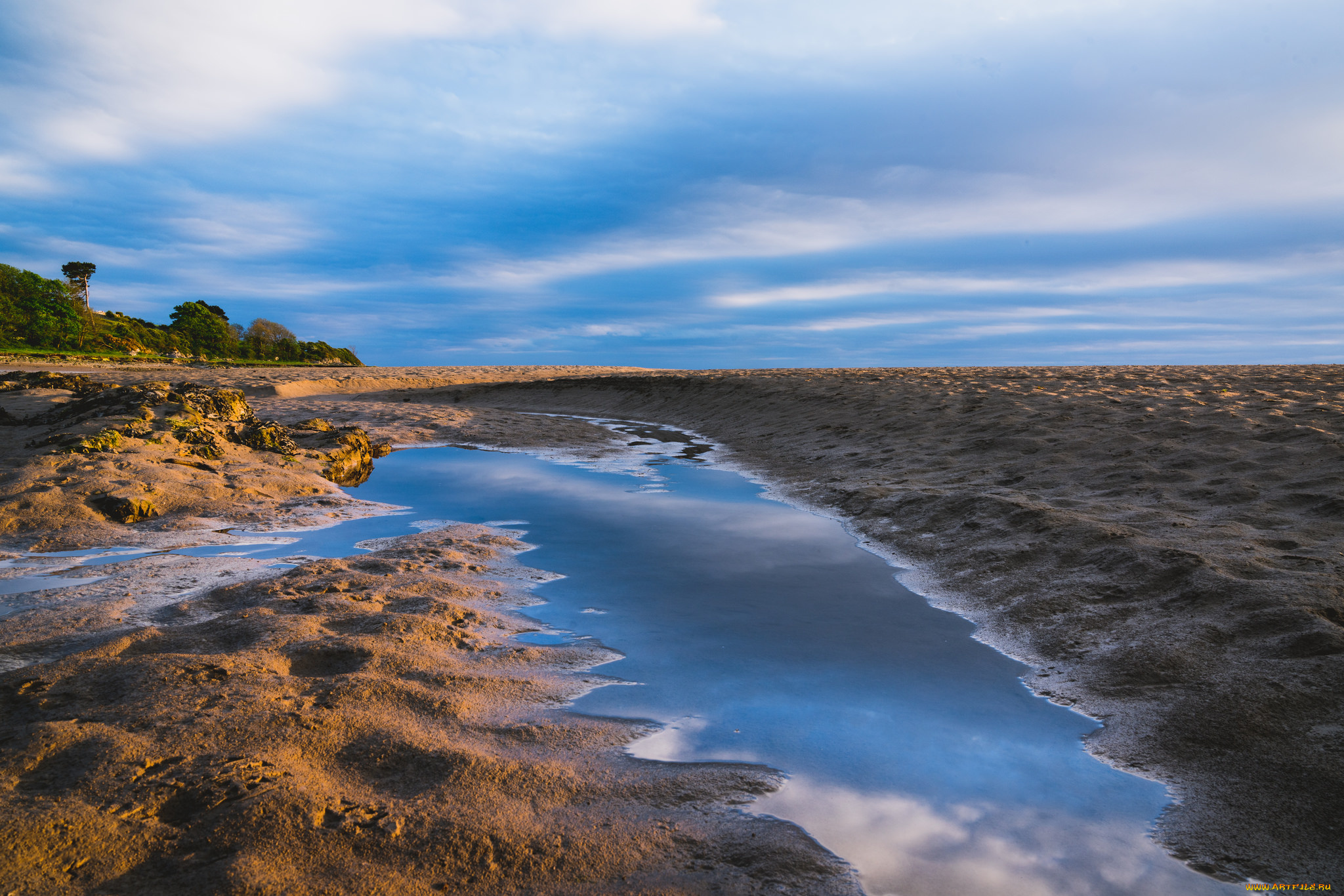 природа, побережье, простор