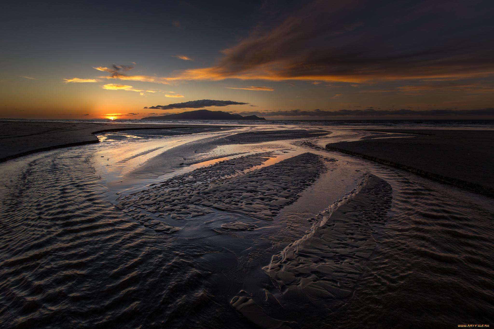 природа, побережье, простор