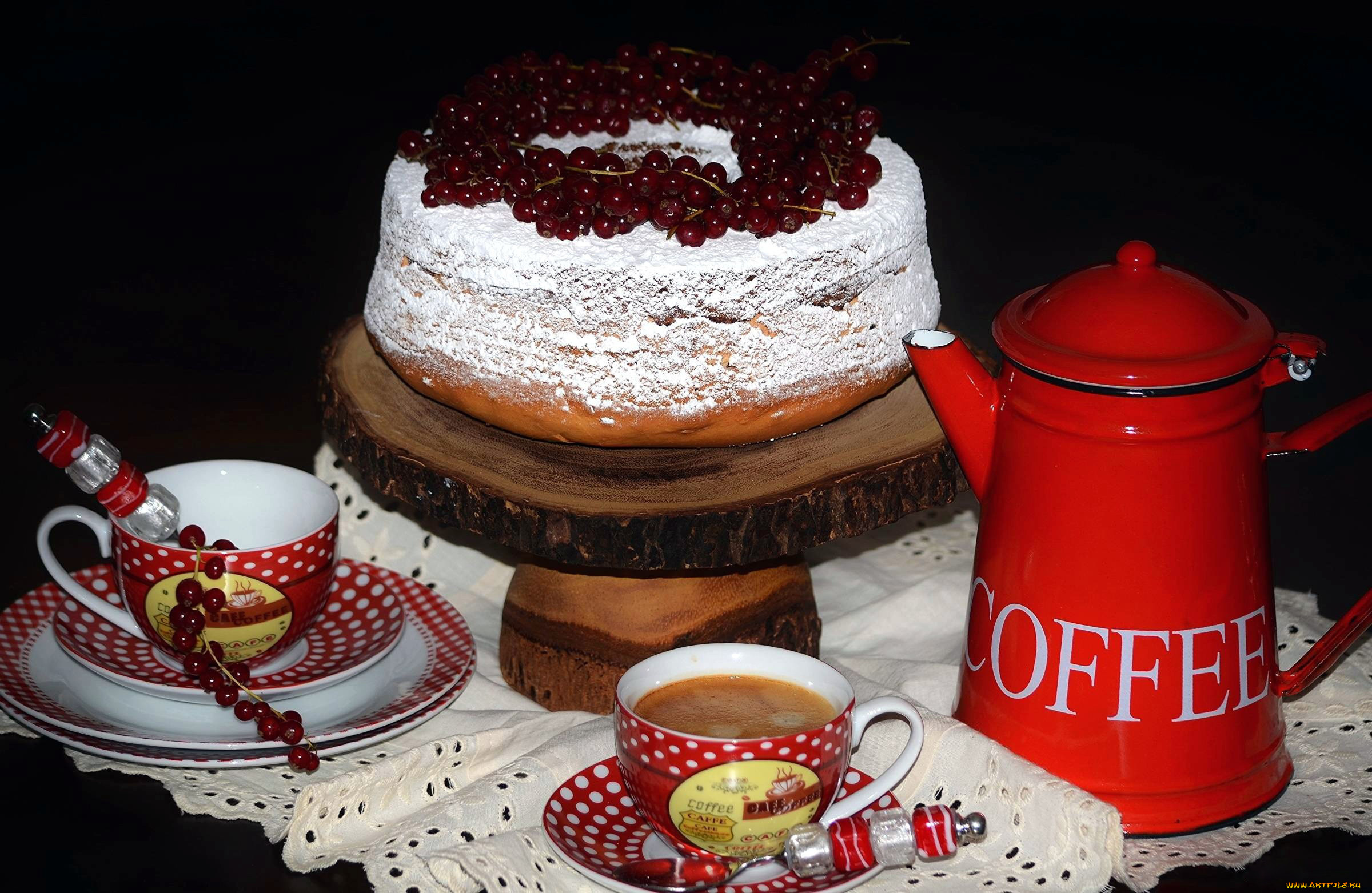 еда, пироги, смородина, пирог, кофе