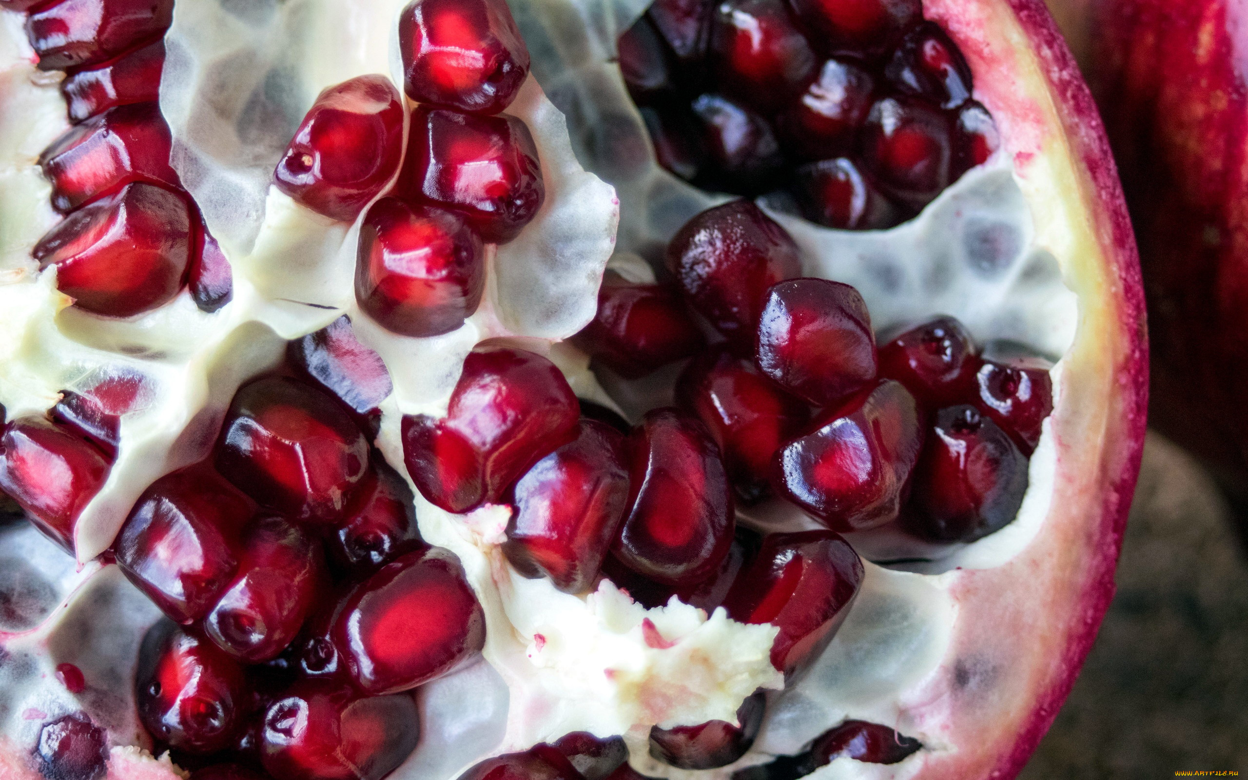 еда, гранат, макро, зерна