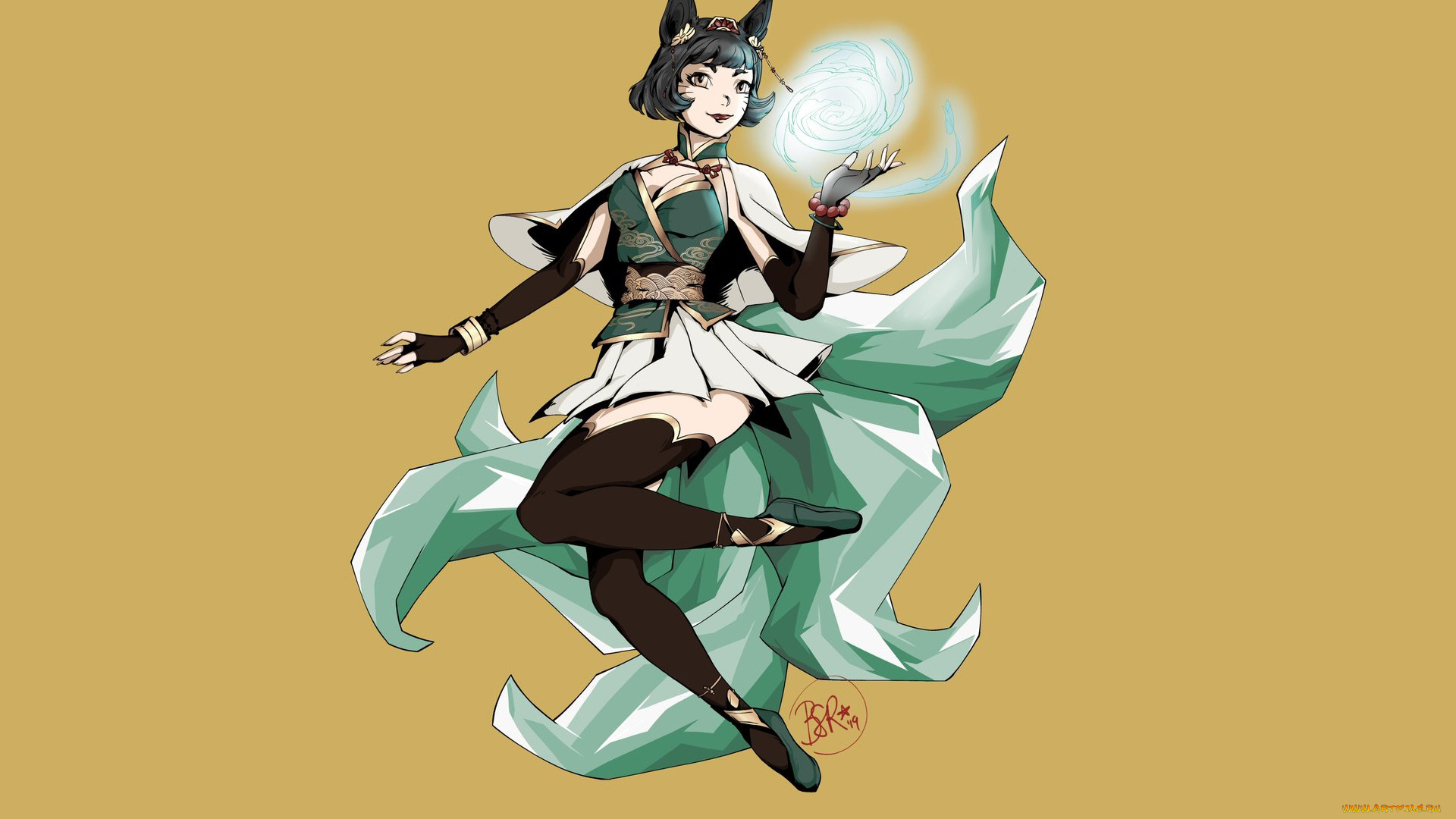 видео, игры, league, of, legends, ahri, хвосты, магия