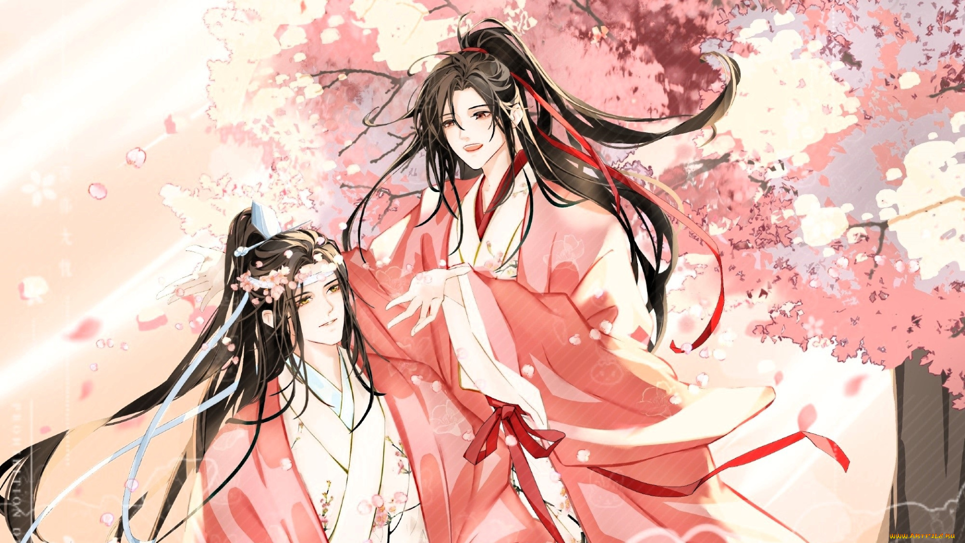 аниме, mo, dao, zu, shi, вэй, усянь, лань, ванзи, цветение, весна