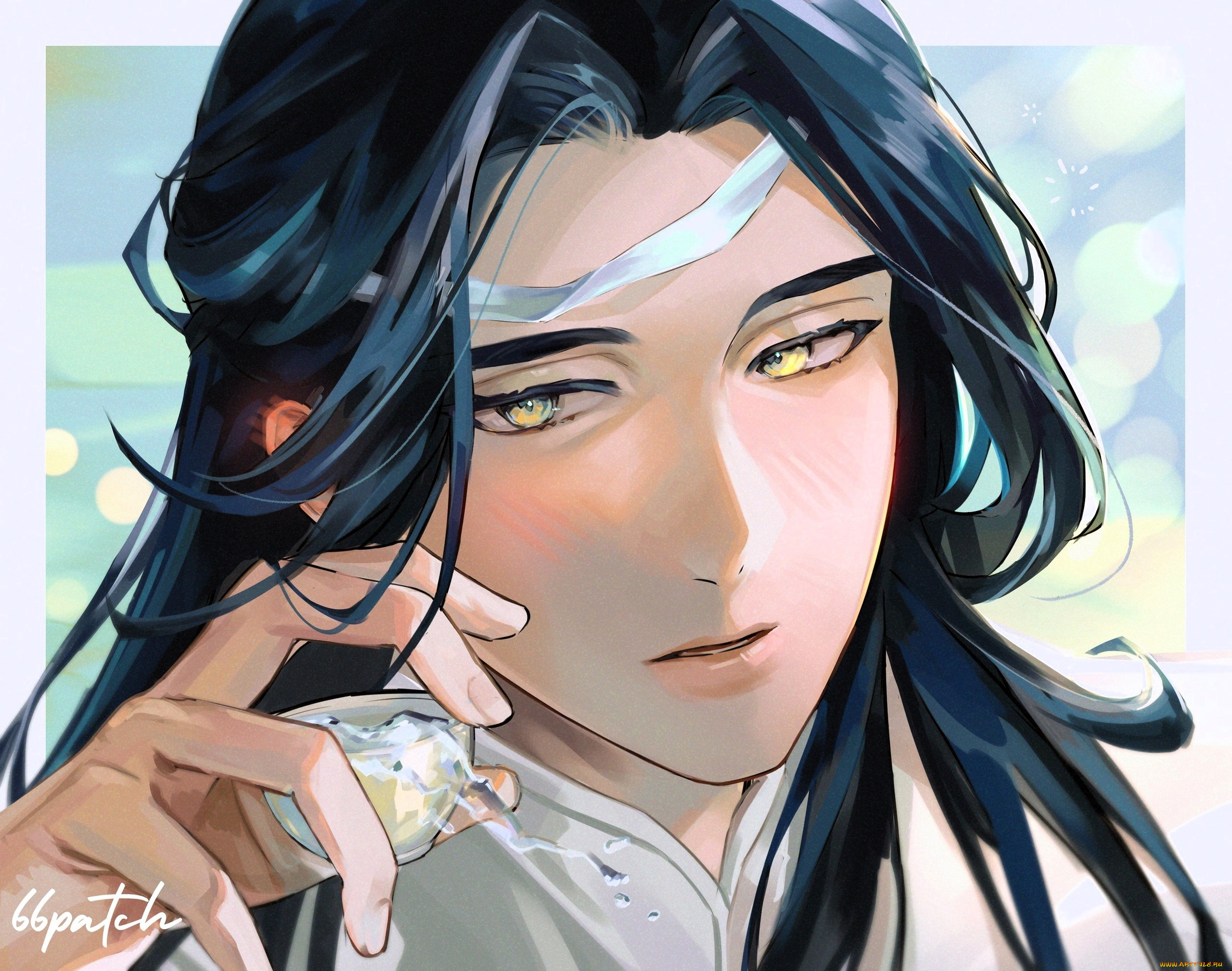 аниме, mo, dao, zu, shi, лань, ванцзи, лицо, лента