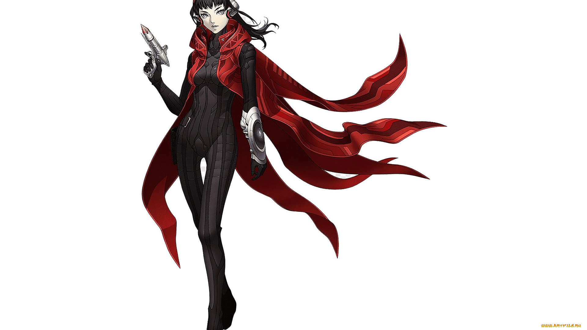 видео, игры, shin, megami, tensei, , persona, 3, девушка, персонаж, плащ, оружие