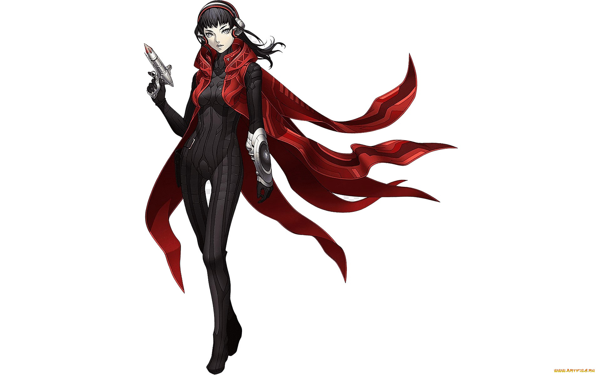 видео, игры, shin, megami, tensei, , persona, 3, девушка, персонаж, плащ, оружие