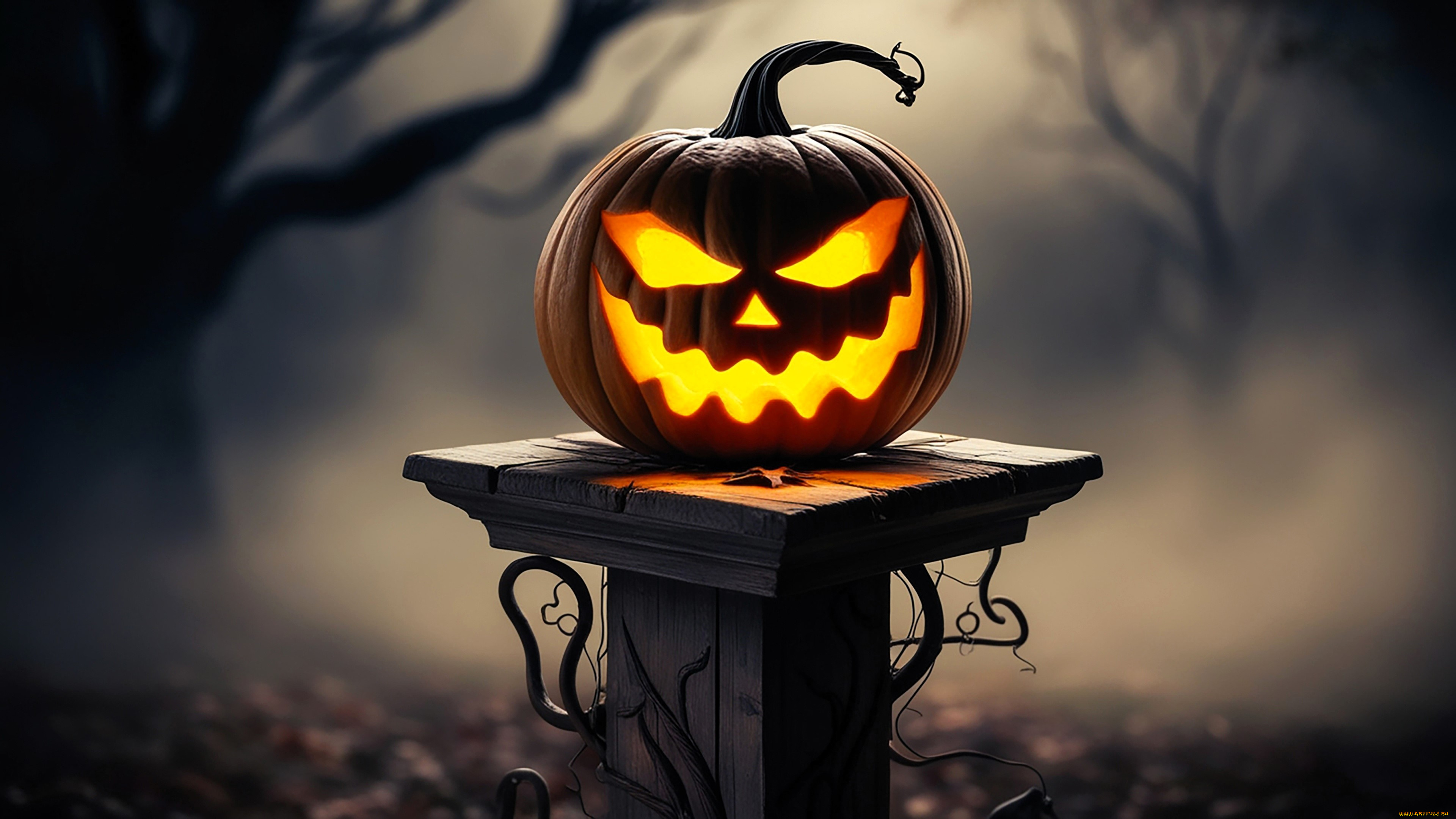 праздничные, хэллоуин, тыква, подставка