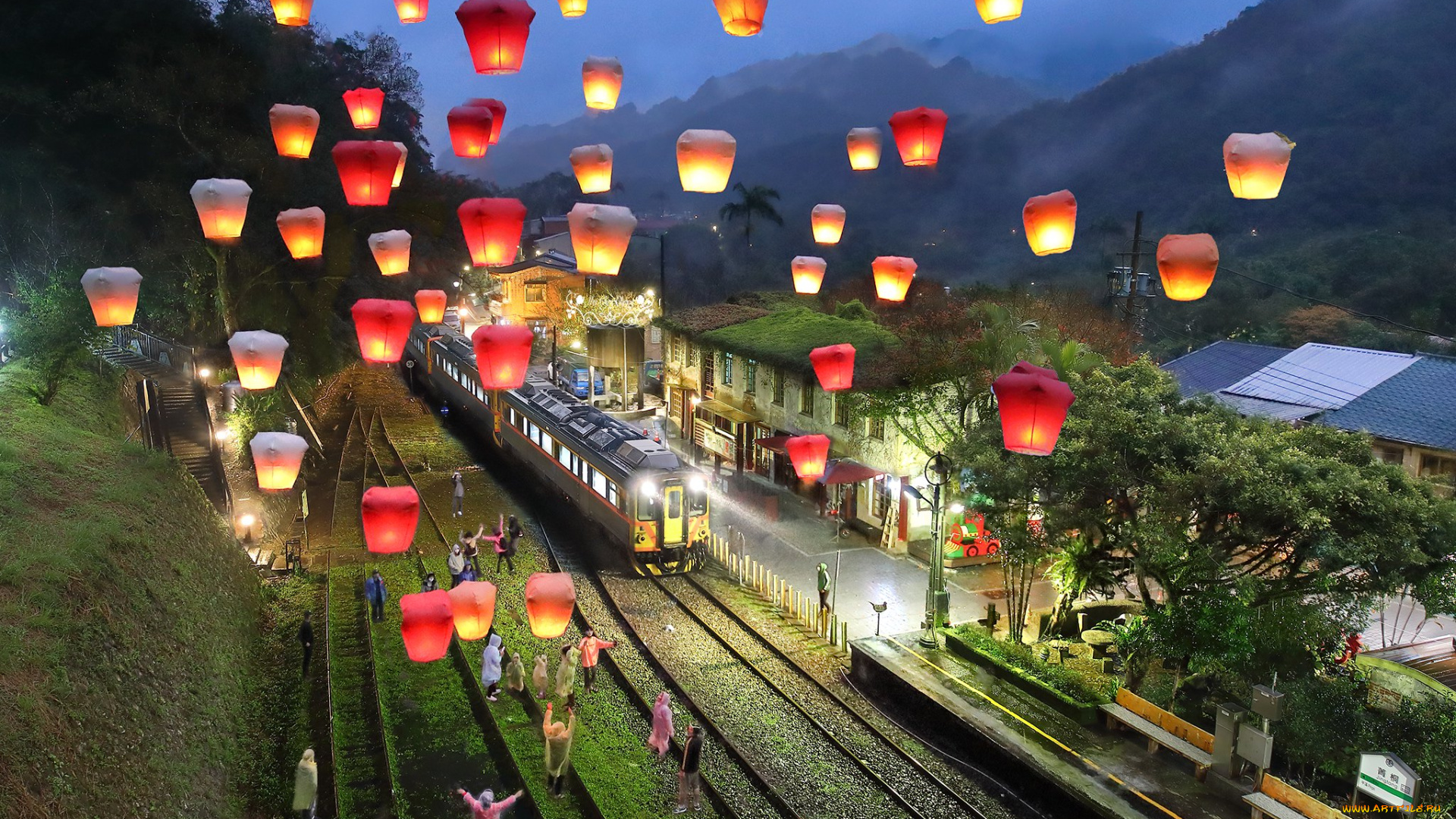 разное, транспортные, средства, и, магистрали, фонарики