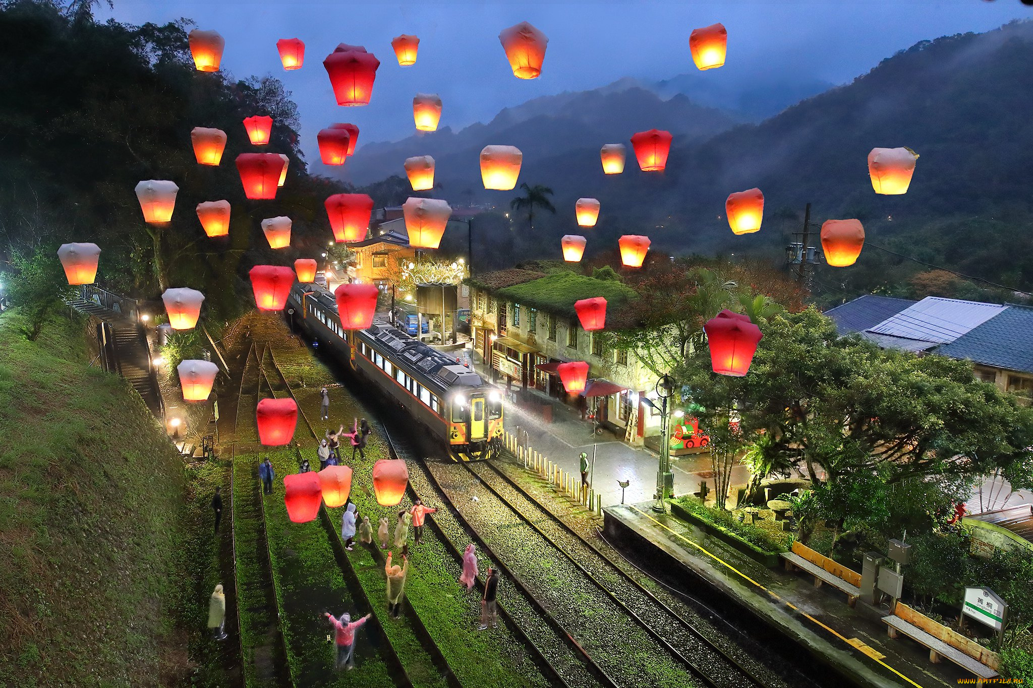 разное, транспортные, средства, и, магистрали, фонарики