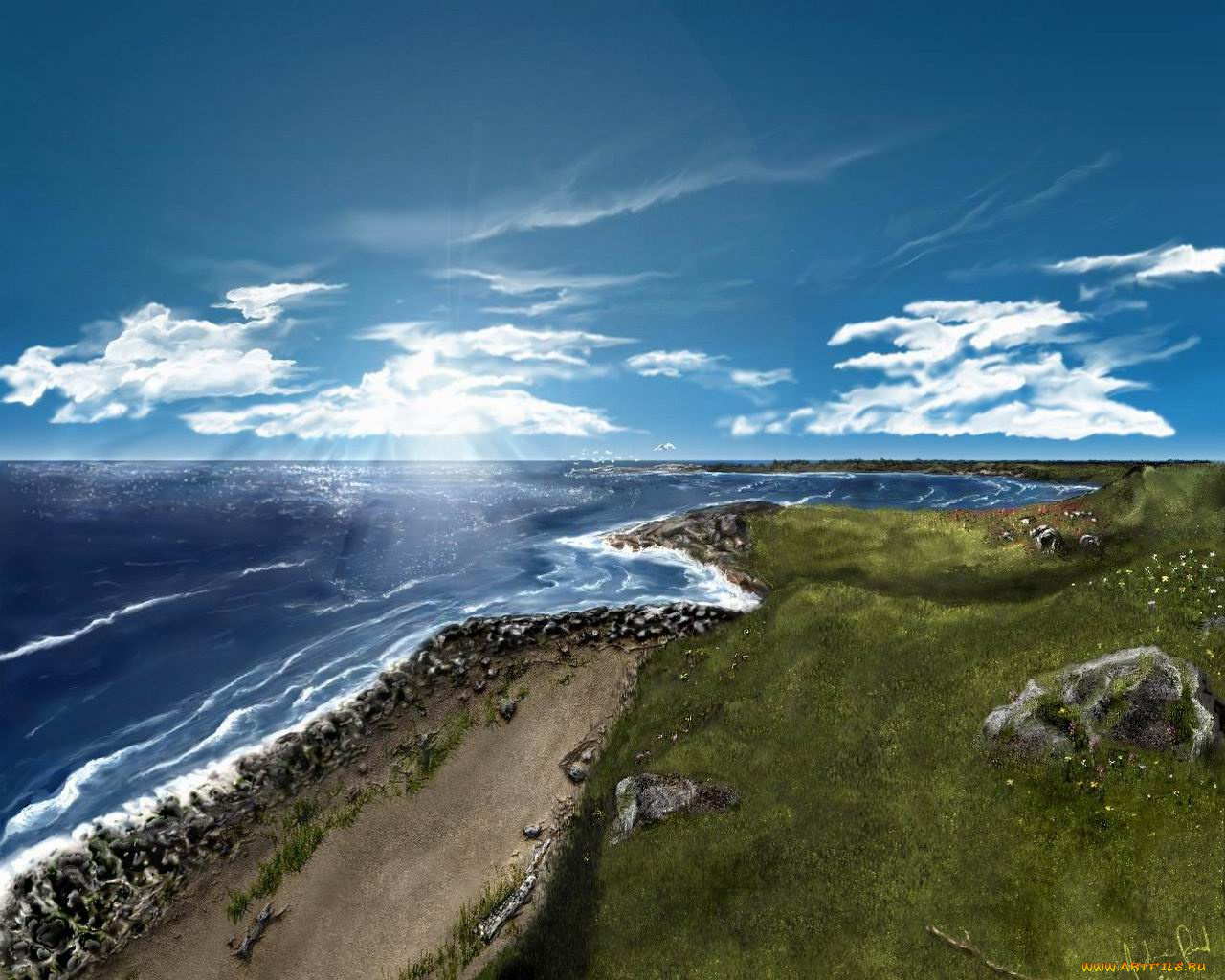 рисованные, природа