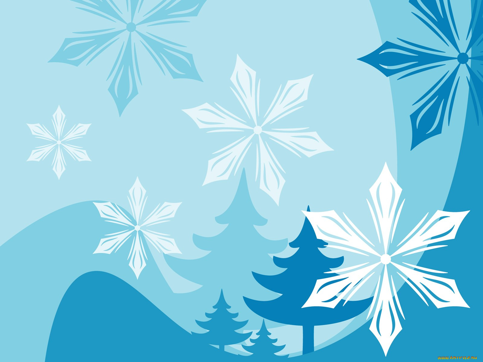 праздничные, векторная, графика, новый, год