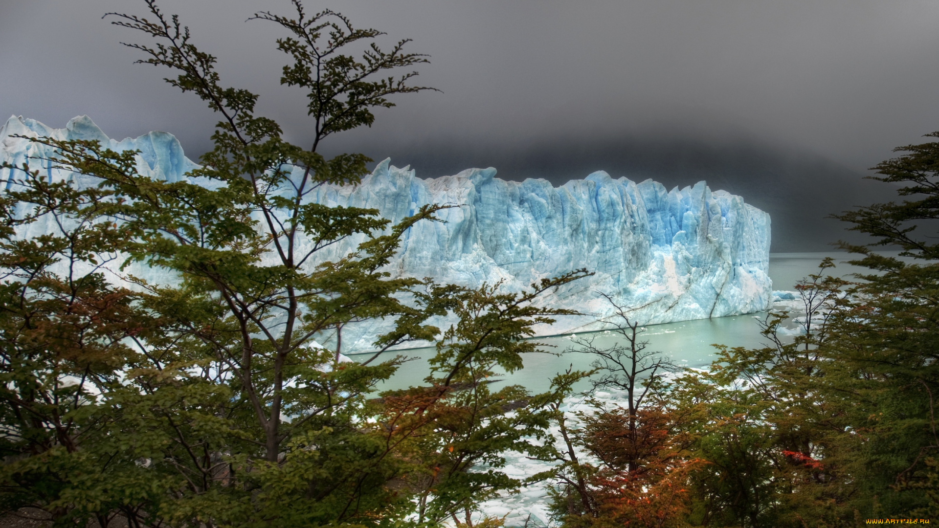 and, then, hiked, through, the, autumn, trees, to, find, glacier, природа, айсберги, ледники