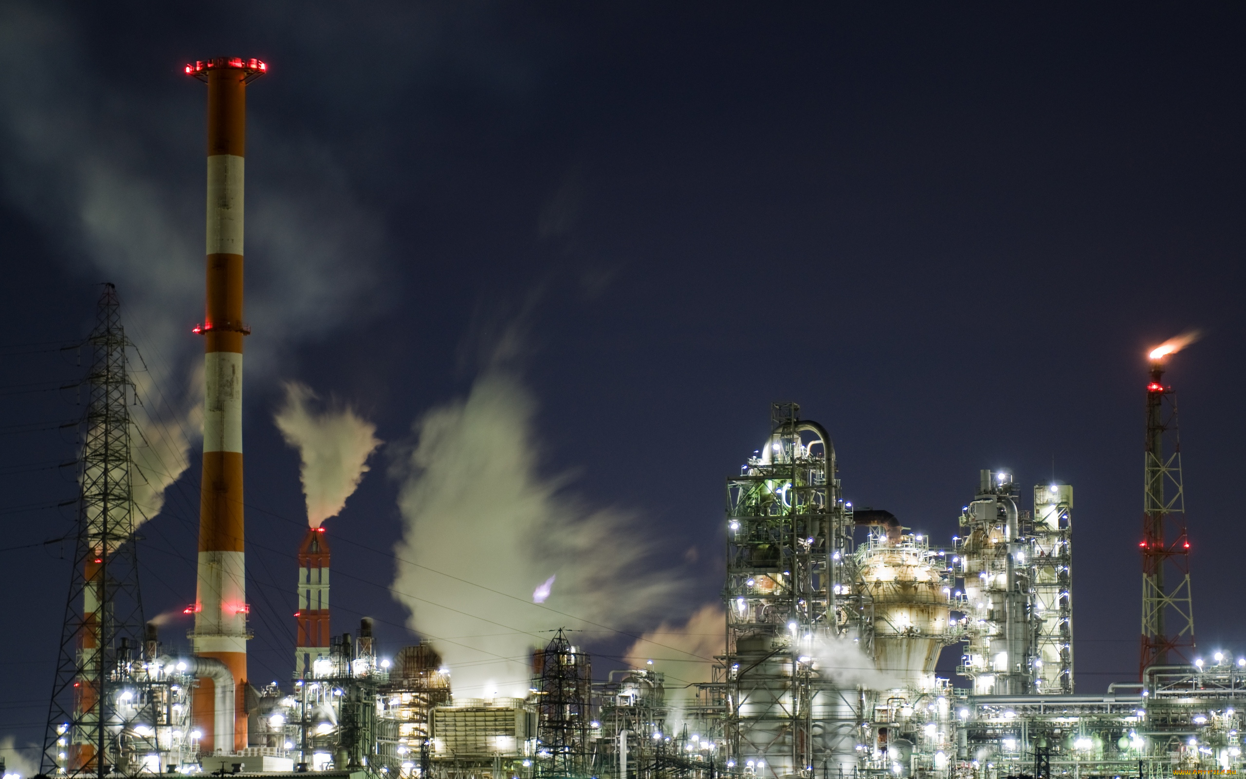 города, огни, ночного