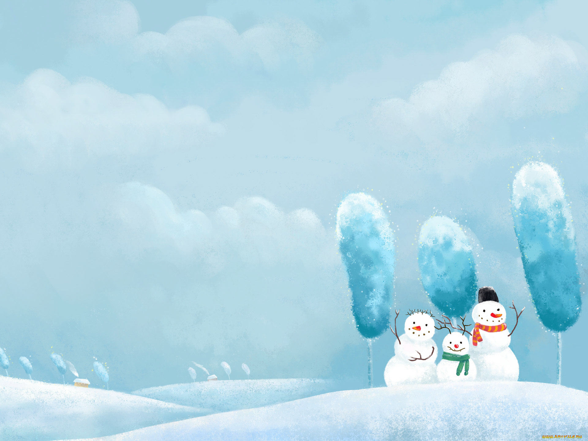 праздничные, снеговики