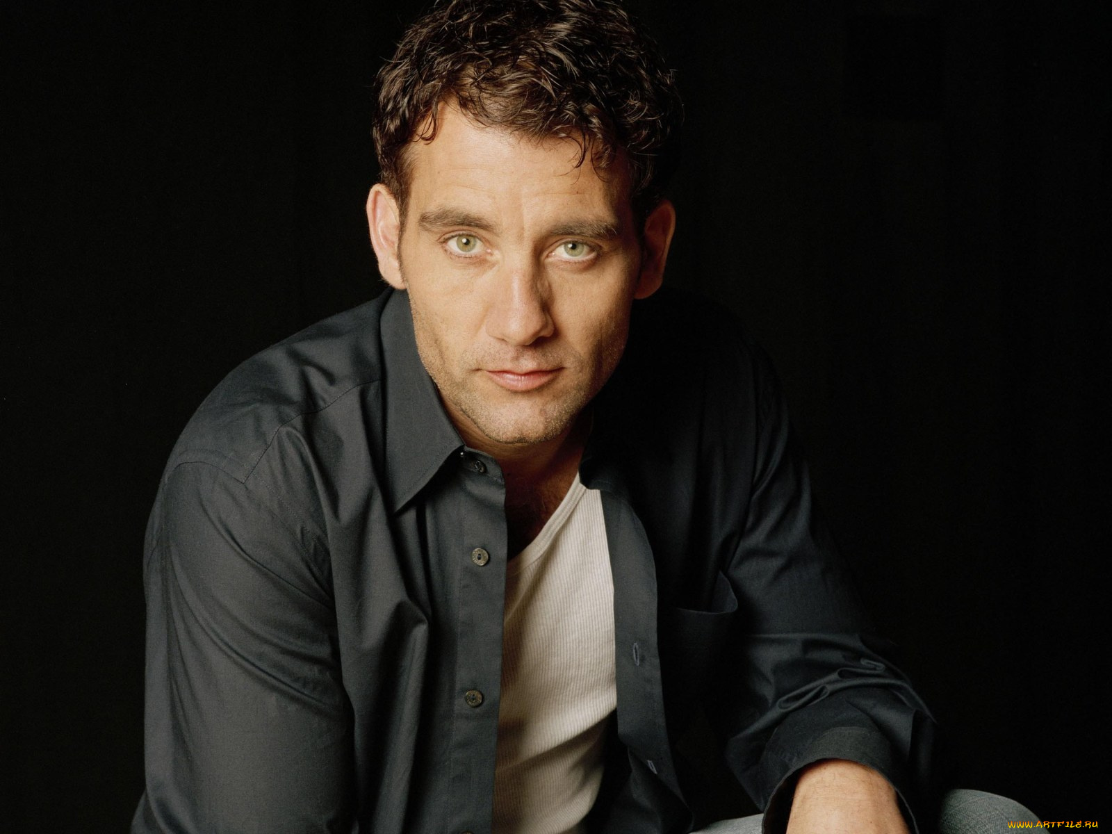 мужчины, clive, owen, майка, черная, рубашка