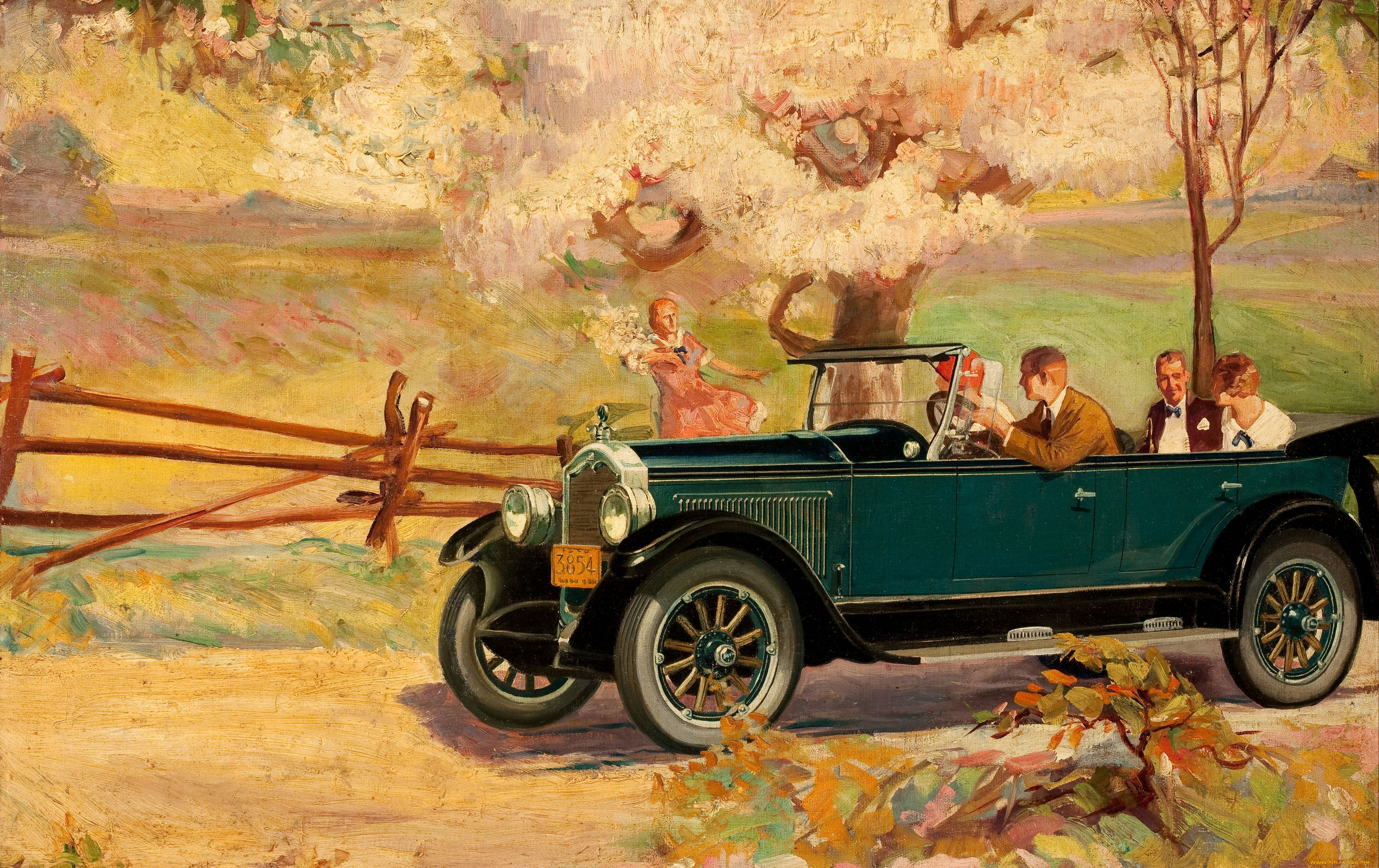 рисованные, авто, мото, поездка, люди