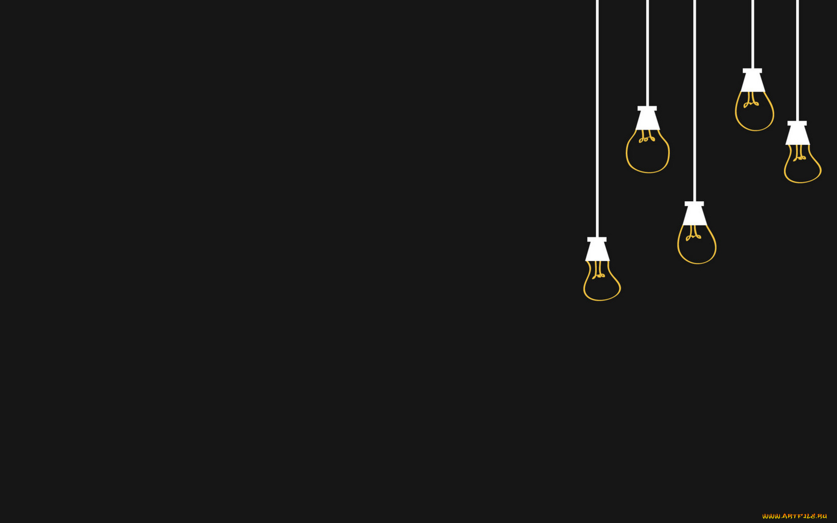 лампочки, векторная, графика
