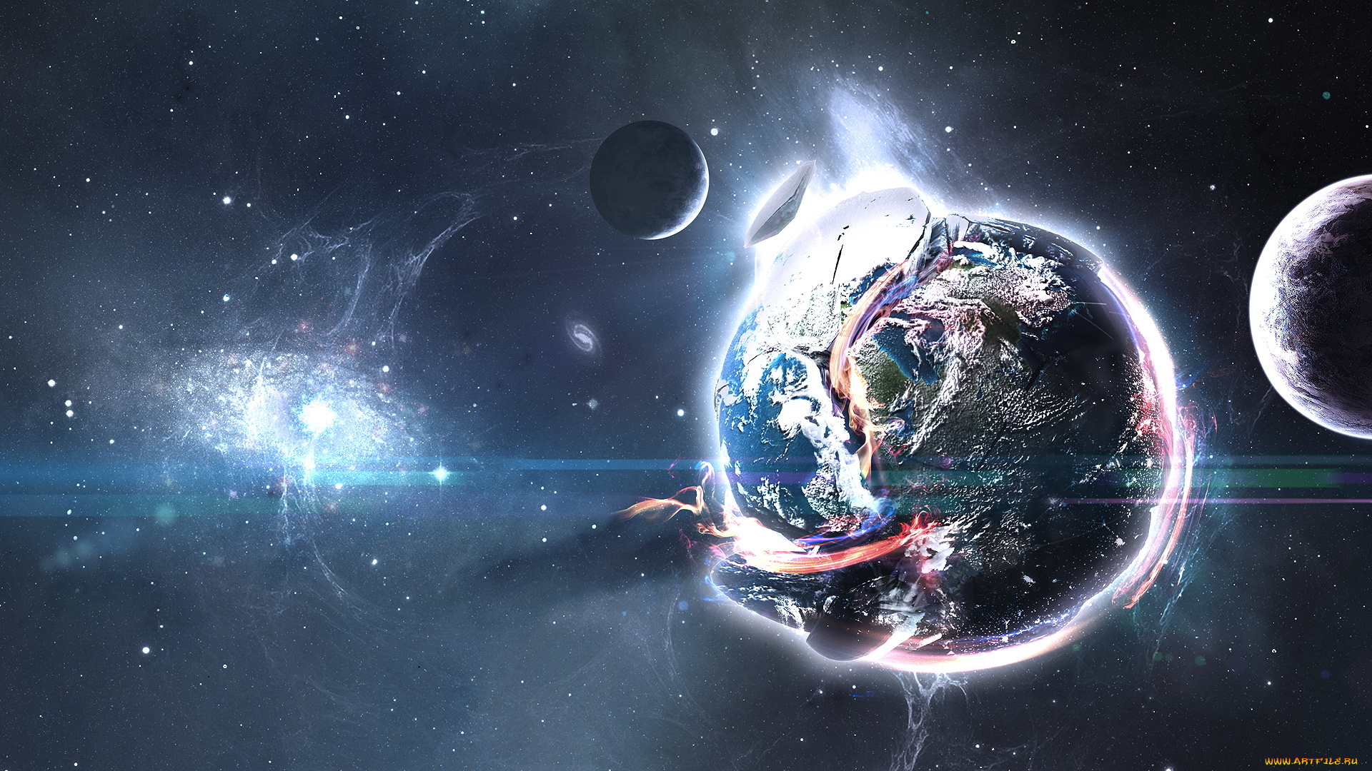 космос, арт, планеты