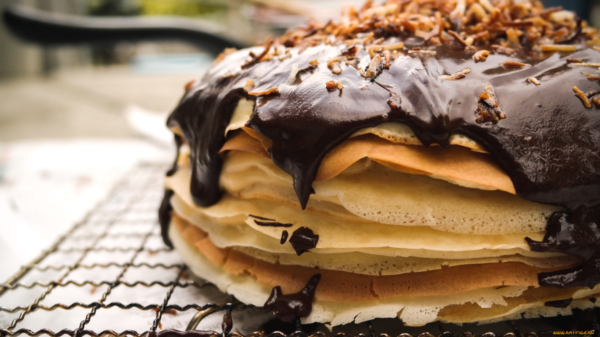 еда, блины, , оладьи, шоколад