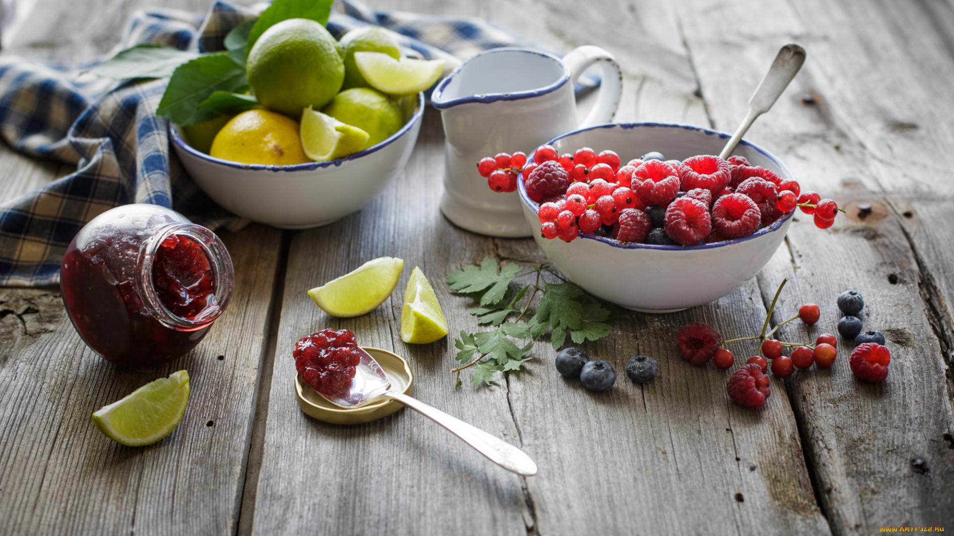 еда, разное, джем, ягоды, лимоны, лайм