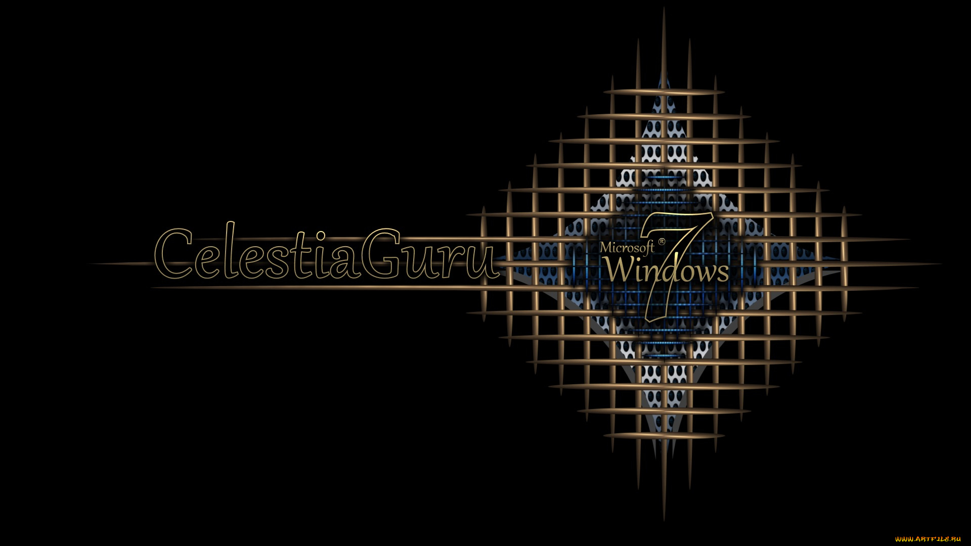 компьютеры, windows, 7, vienna, логотип, фон