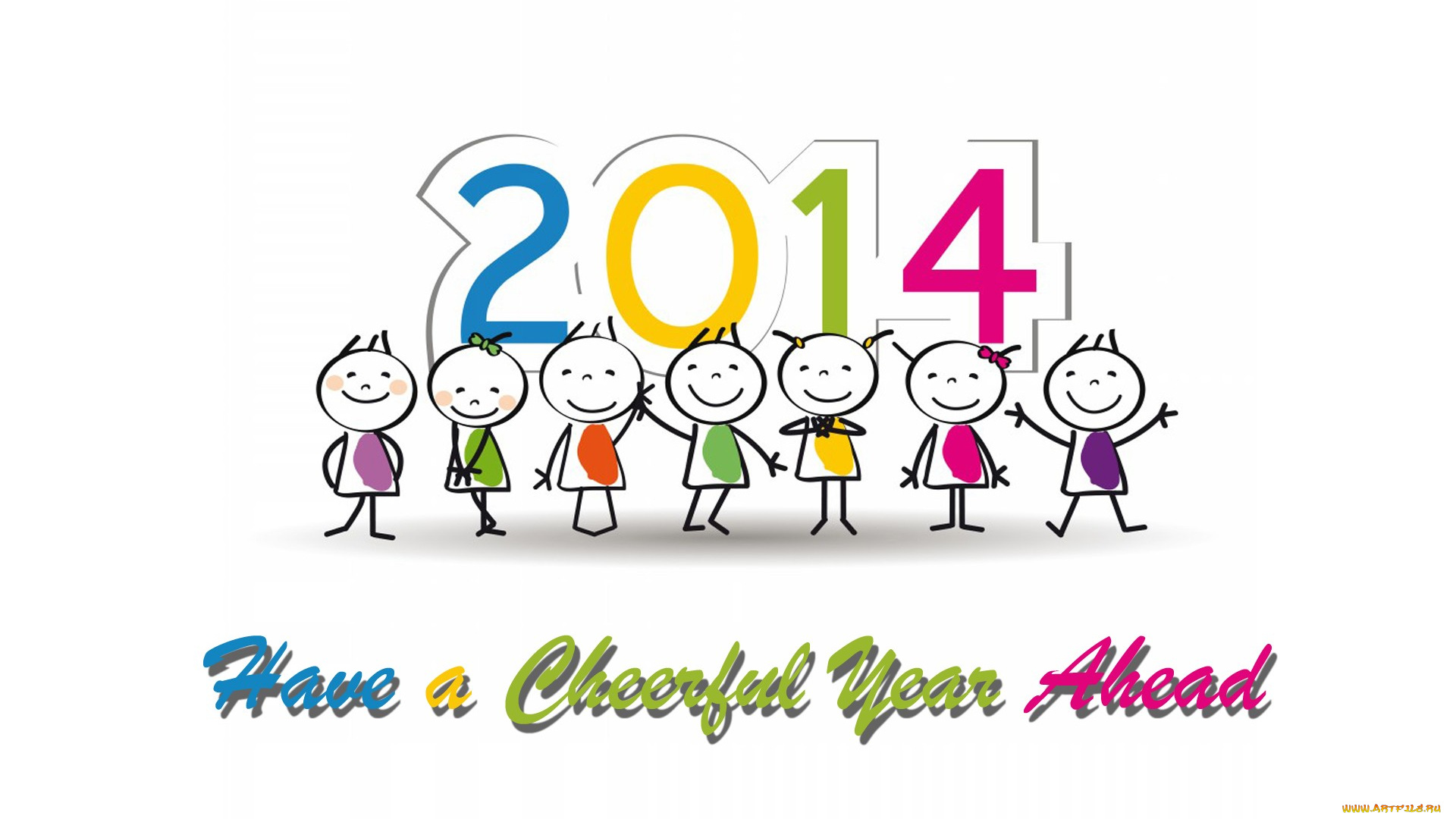 праздничные, векторная, графика, новый, год, дети, фон, цифры